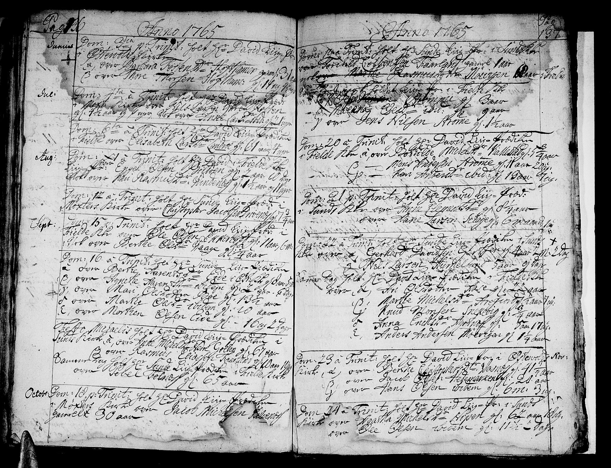 Sund sokneprestembete, AV/SAB-A-99930: Parish register (official) no. A 2, 1729-1769, p. 136-137