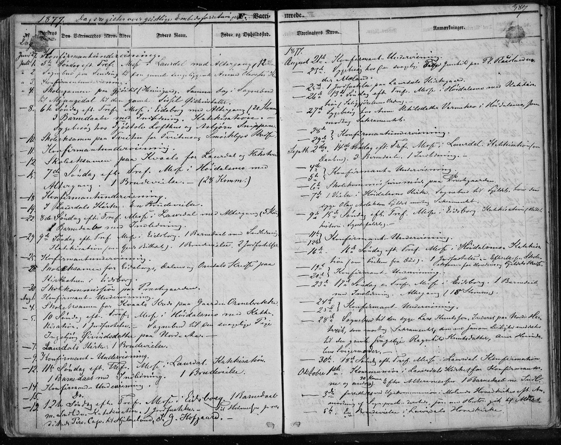 Lårdal kirkebøker, SAKO/A-284/F/Fa/L0006: Parish register (official) no. I 6, 1861-1886, p. 387