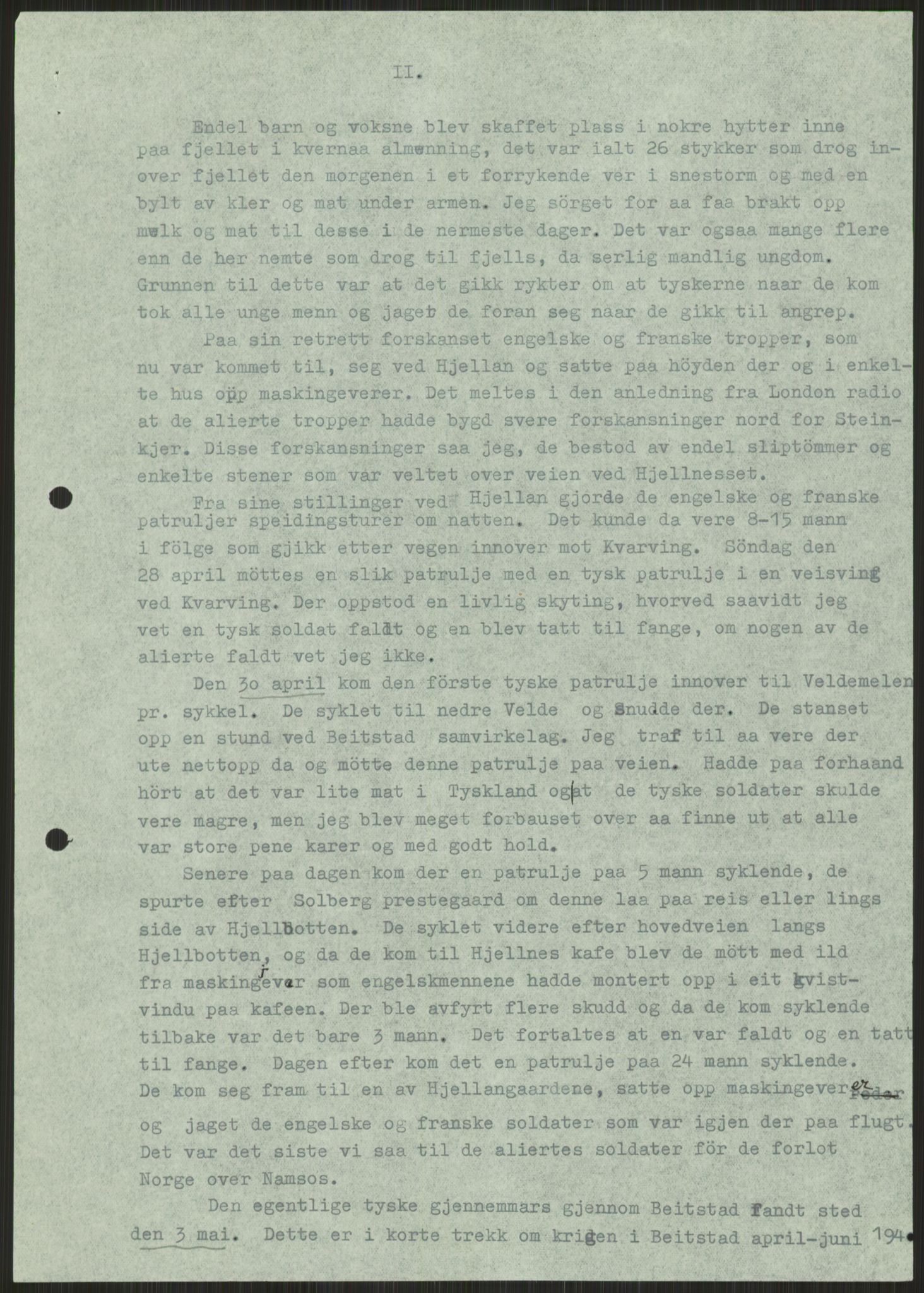 Forsvaret, Forsvarets krigshistoriske avdeling, AV/RA-RAFA-2017/Y/Ya/L0016: II-C-11-31 - Fylkesmenn.  Rapporter om krigsbegivenhetene 1940., 1940, p. 452