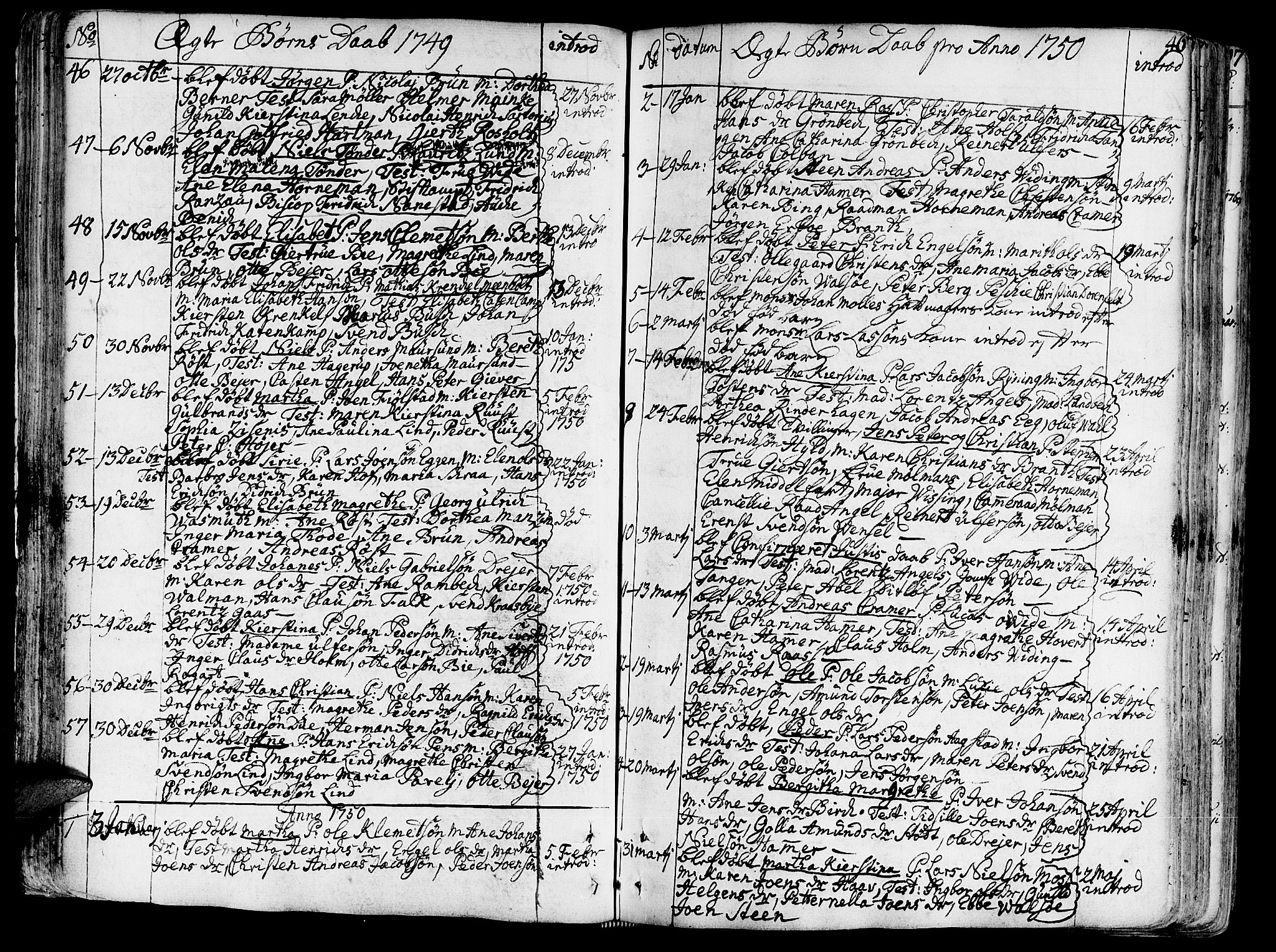 Ministerialprotokoller, klokkerbøker og fødselsregistre - Sør-Trøndelag, SAT/A-1456/602/L0103: Parish register (official) no. 602A01, 1732-1774, p. 46