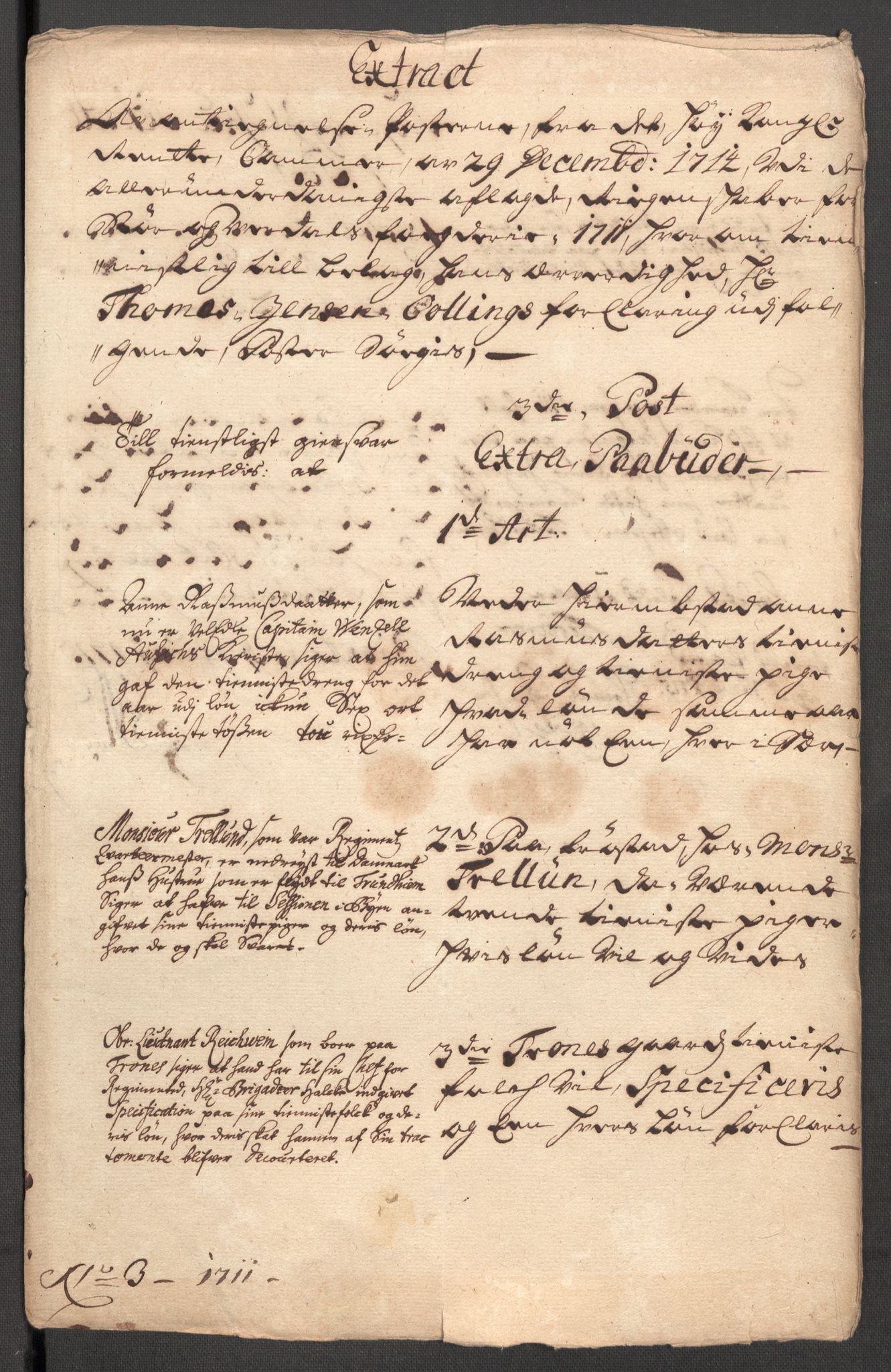 Rentekammeret inntil 1814, Reviderte regnskaper, Fogderegnskap, RA/EA-4092/R62/L4201: Fogderegnskap Stjørdal og Verdal, 1711, p. 522