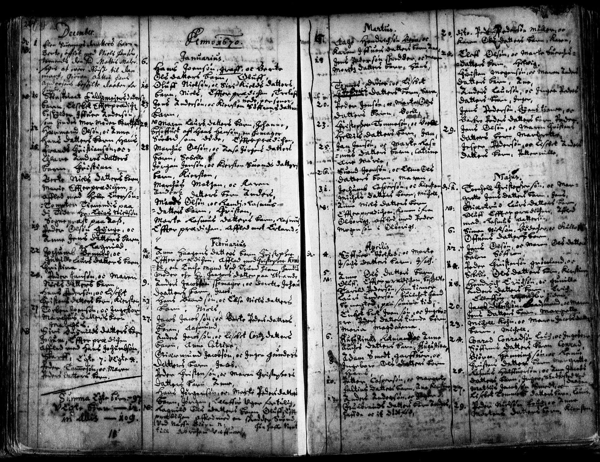 Oslo domkirke Kirkebøker, SAO/A-10752/F/Fa/L0001: Parish register (official) no. 1, 1648-1704, p. 224-225