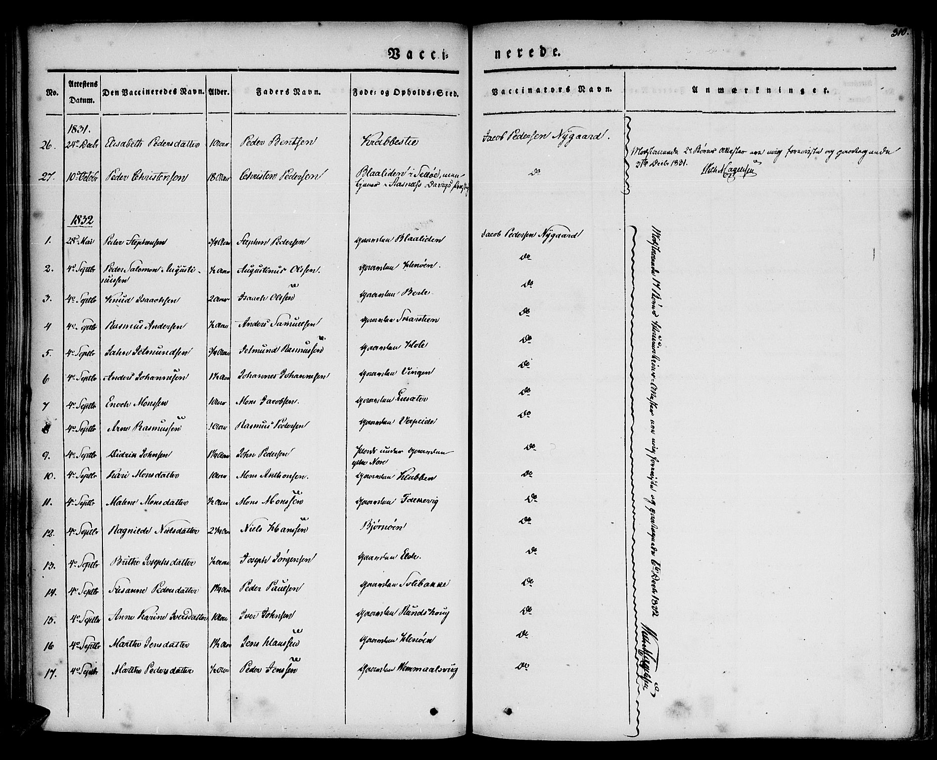 Davik sokneprestembete, AV/SAB-A-79701/H/Haa/Haaa/L0004: Parish register (official) no. A 4, 1830-1849, p. 310