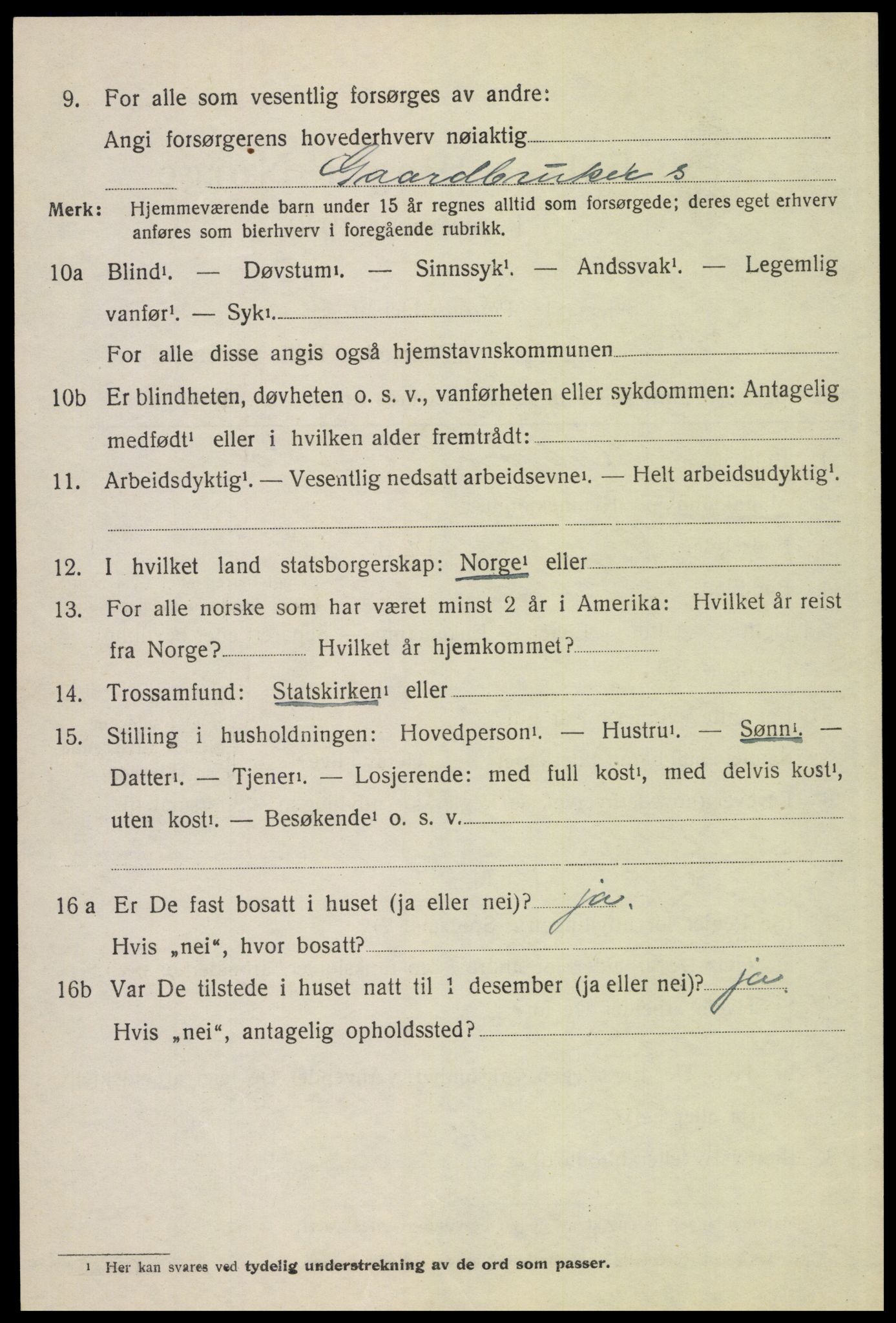 SAH, 1920 census for Sollia, 1920, p. 810