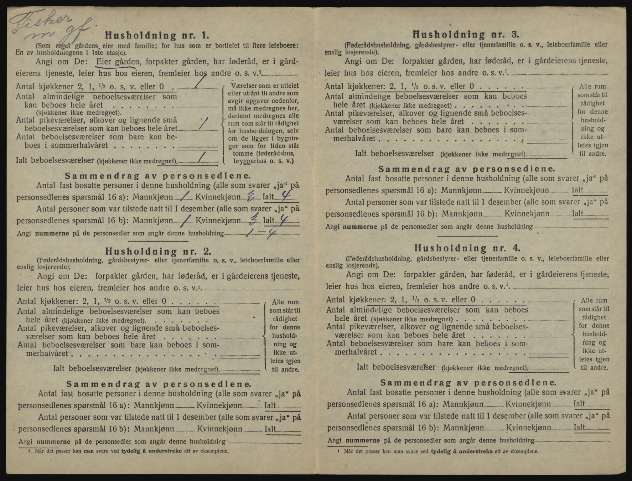 SATØ, 1920 census for Sørfjord, 1920, p. 134