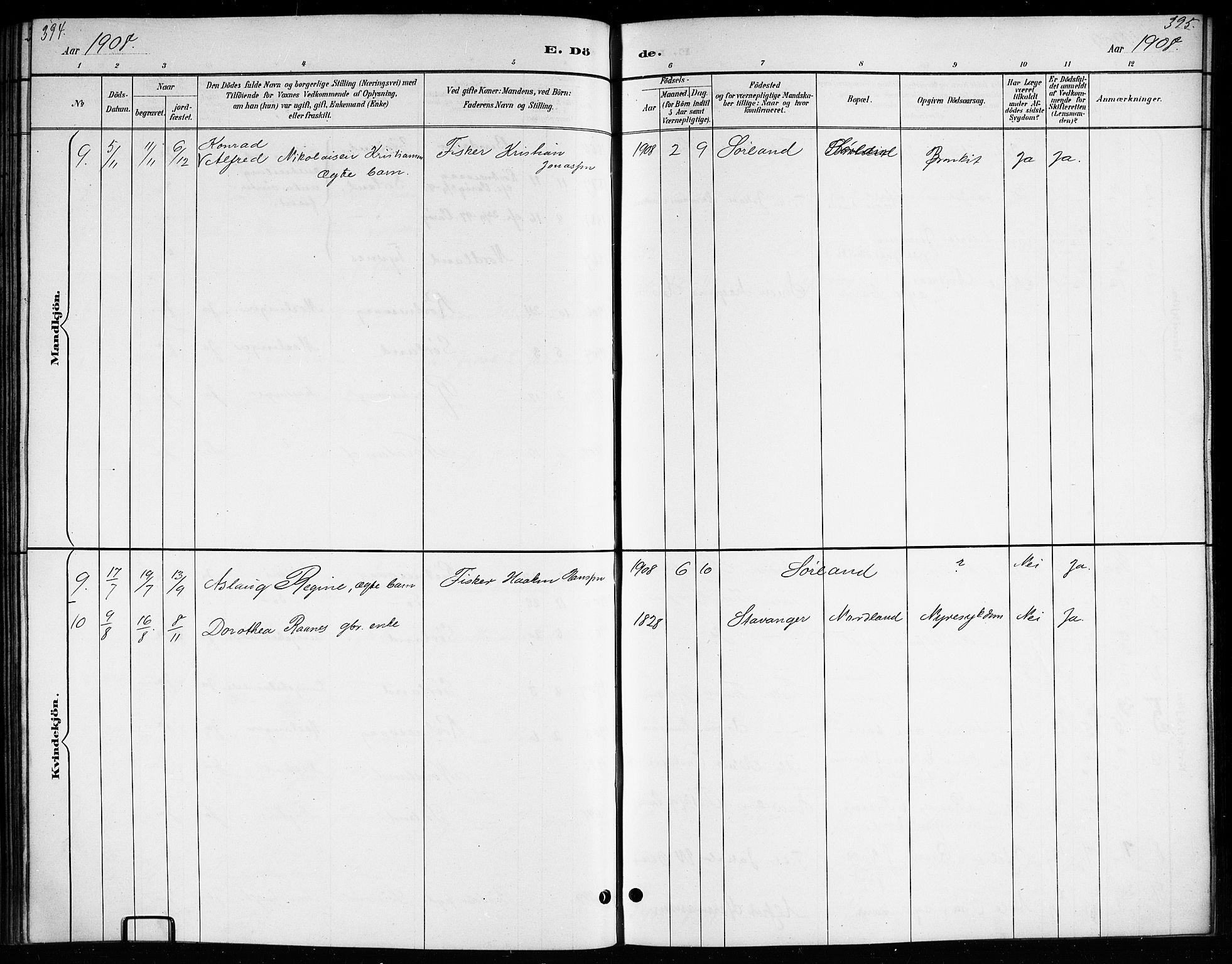 Ministerialprotokoller, klokkerbøker og fødselsregistre - Nordland, AV/SAT-A-1459/807/L0123: Parish register (copy) no. 807C01, 1884-1910, p. 394-395