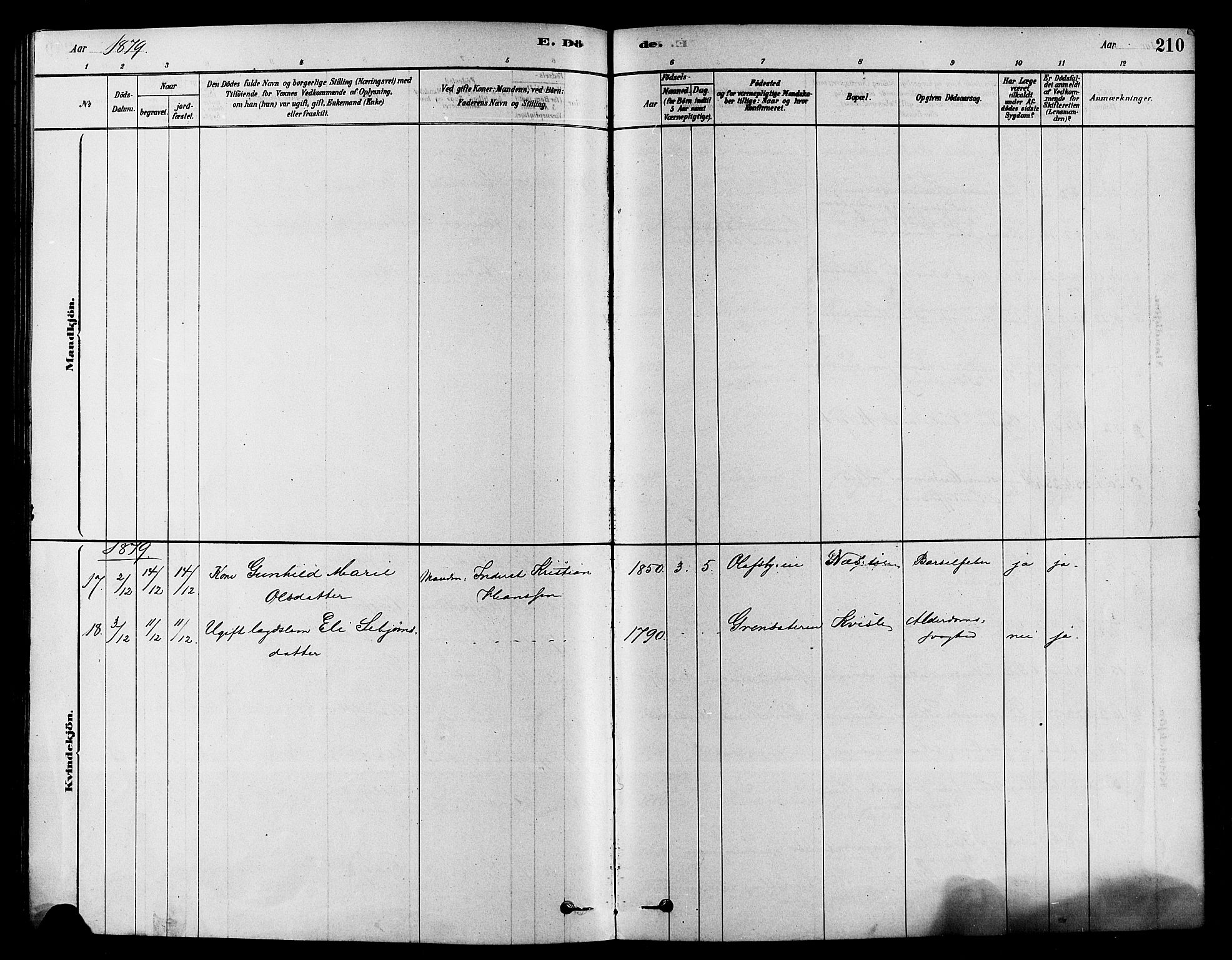 Sigdal kirkebøker, AV/SAKO-A-245/F/Fa/L0011: Parish register (official) no. I 11, 1879-1887, p. 210