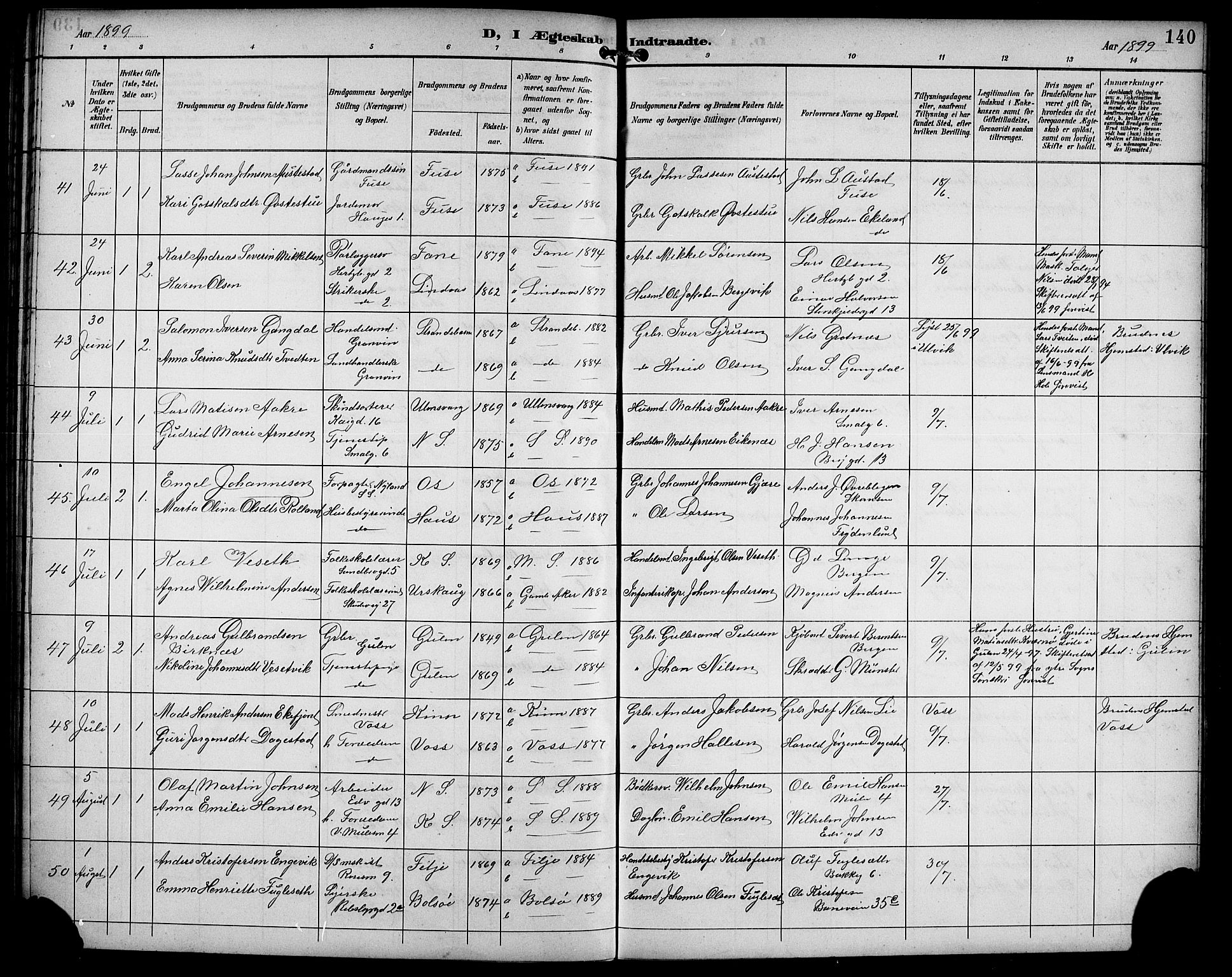 Sandviken Sokneprestembete, AV/SAB-A-77601/H/Hb/L0003: Parish register (copy) no. A 4, 1892-1901, p. 140