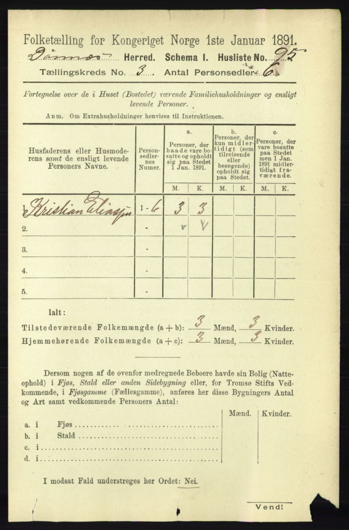 RA, 1891 census for 1827 Dønnes, 1891, p. 1253