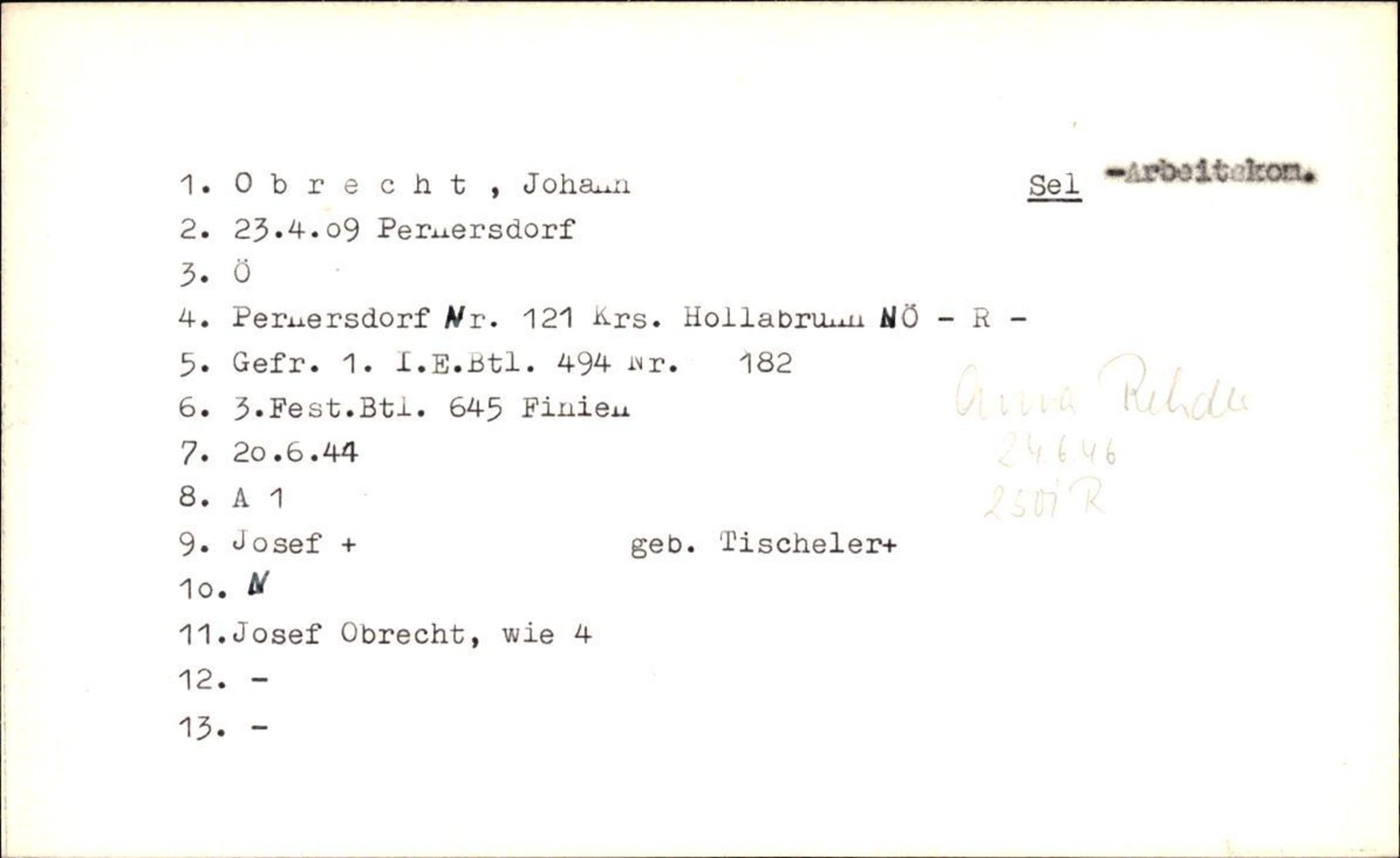 Hjemsendte tyskere , RA/RAFA-6487/D/Db/L0020: Mülzet-Paülisch, 1945-1947, p. 769
