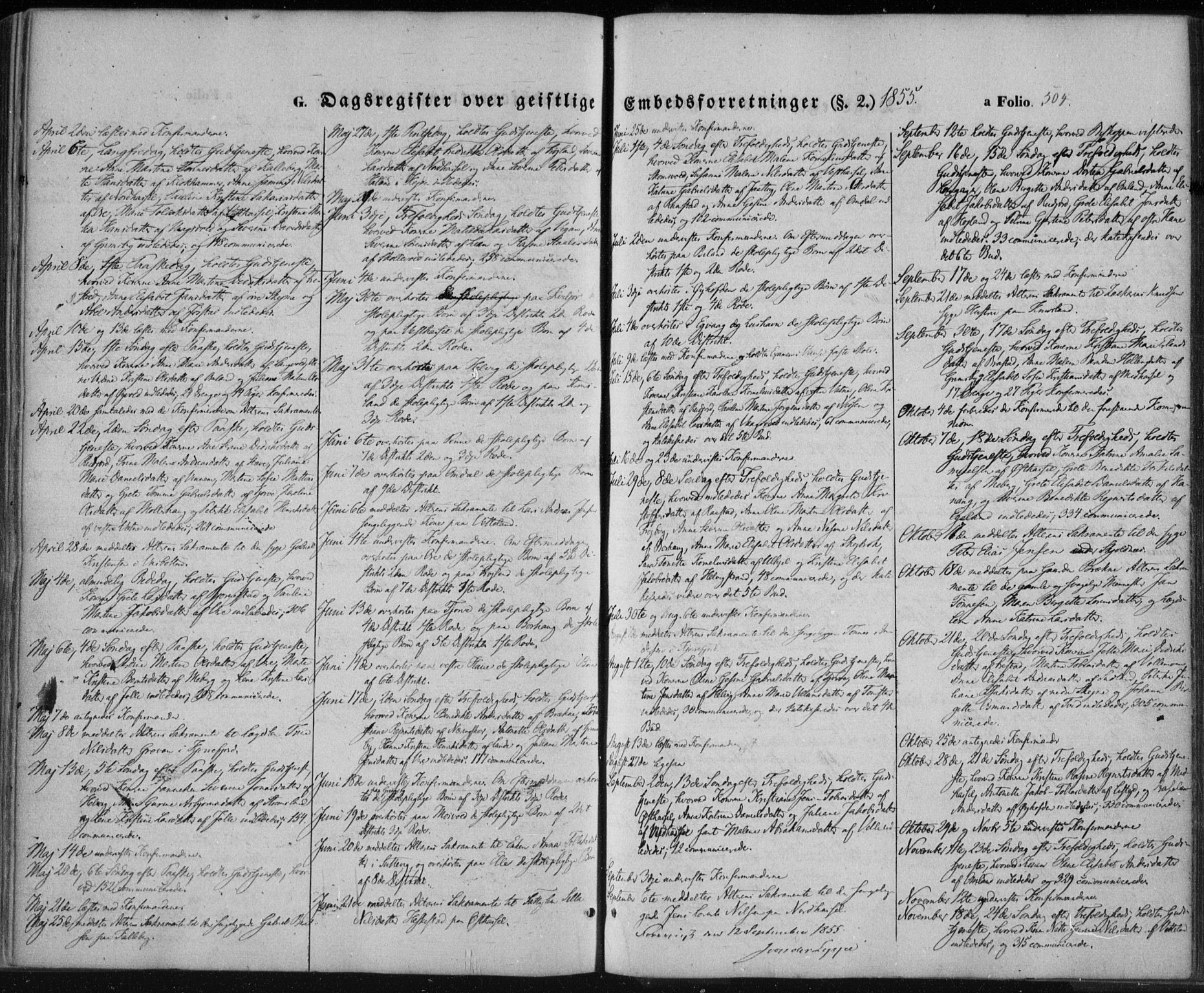 Lista sokneprestkontor, SAK/1111-0027/F/Fa/L0010: Parish register (official) no. A 10, 1846-1861, p. 504