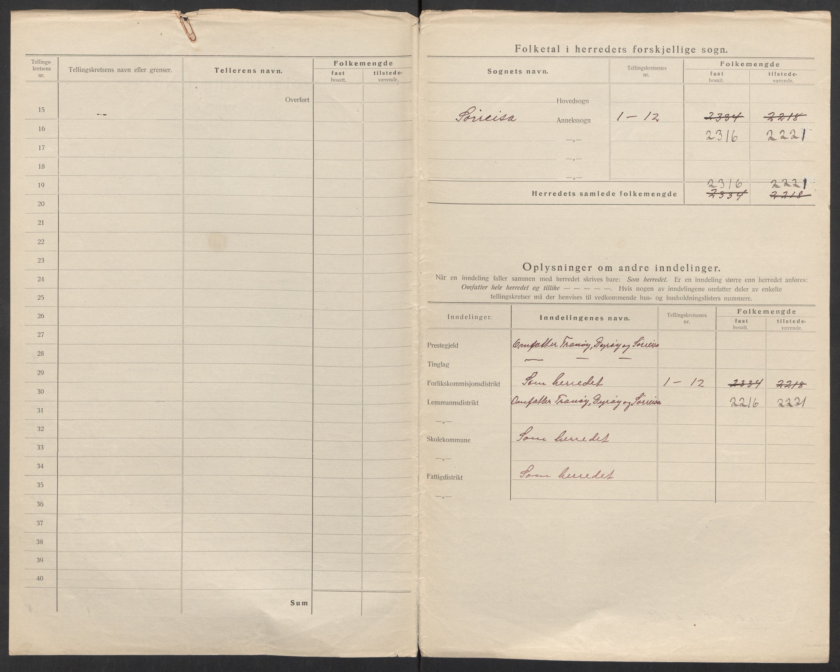 SATØ, 1920 census for Sørreisa, 1920, p. 5