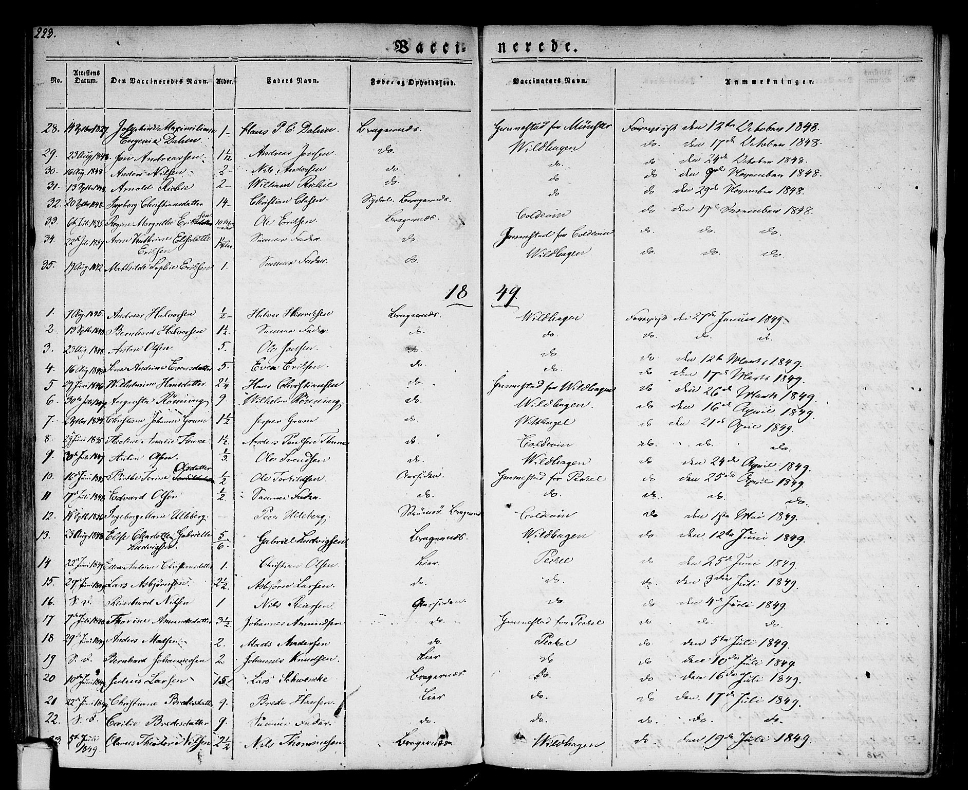 Bragernes kirkebøker, AV/SAKO-A-6/F/Fc/L0001: Parish register (official) no. III 1, 1830-1853, p. 223