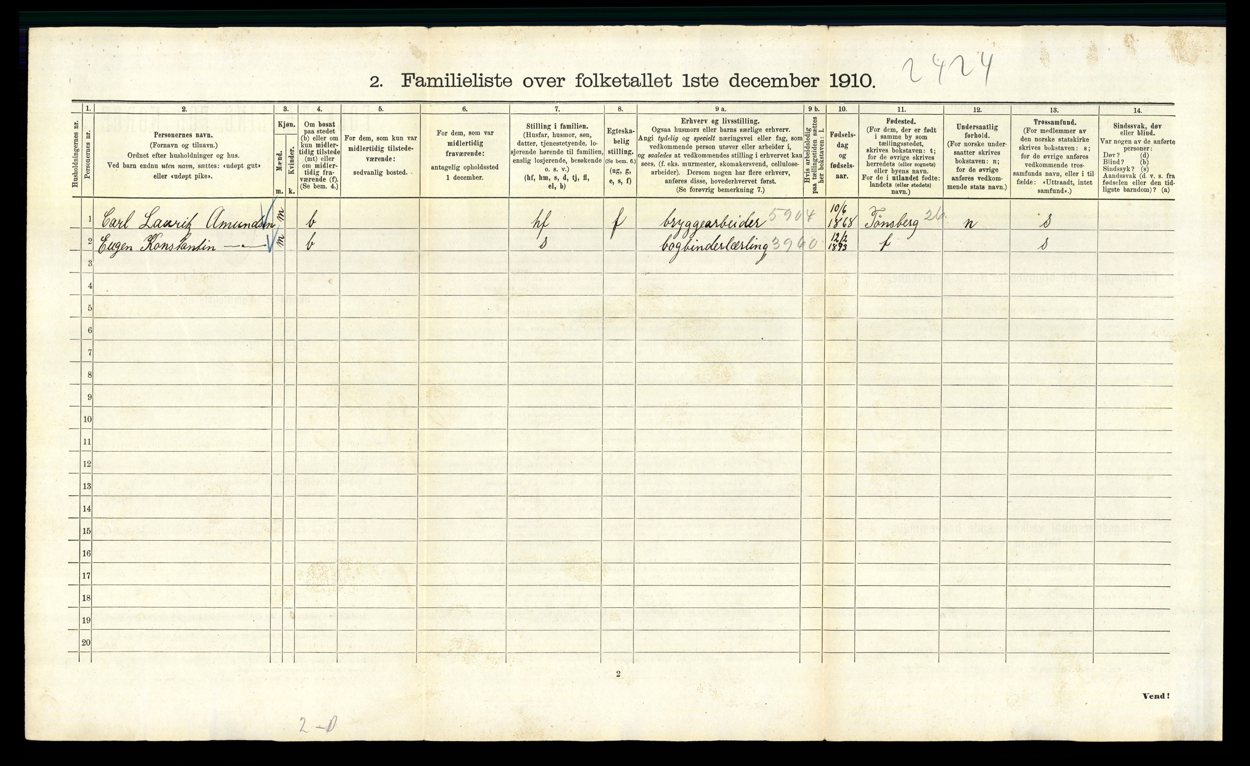 RA, 1910 census for Kristiania, 1910, p. 47468