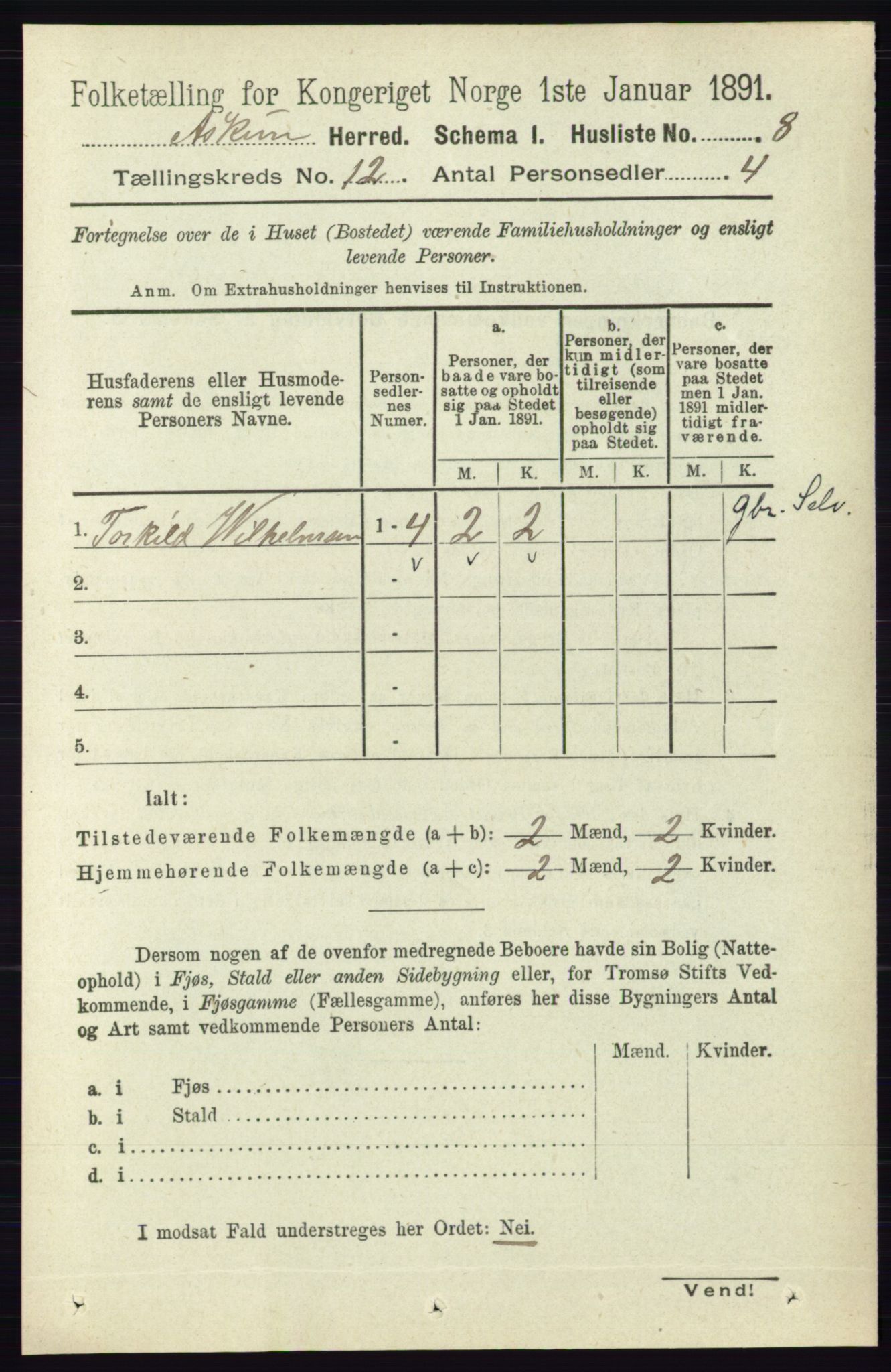 RA, 1891 census for 0124 Askim, 1891, p. 1898