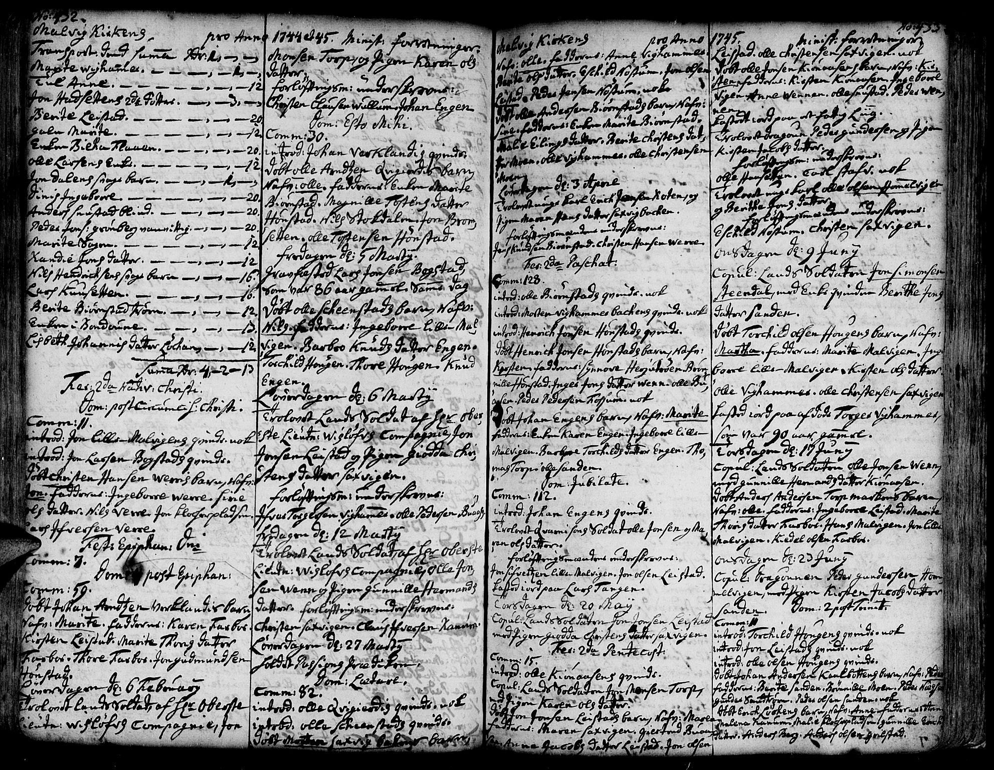 Ministerialprotokoller, klokkerbøker og fødselsregistre - Sør-Trøndelag, SAT/A-1456/606/L0277: Parish register (official) no. 606A01 /3, 1727-1780, p. 432-433