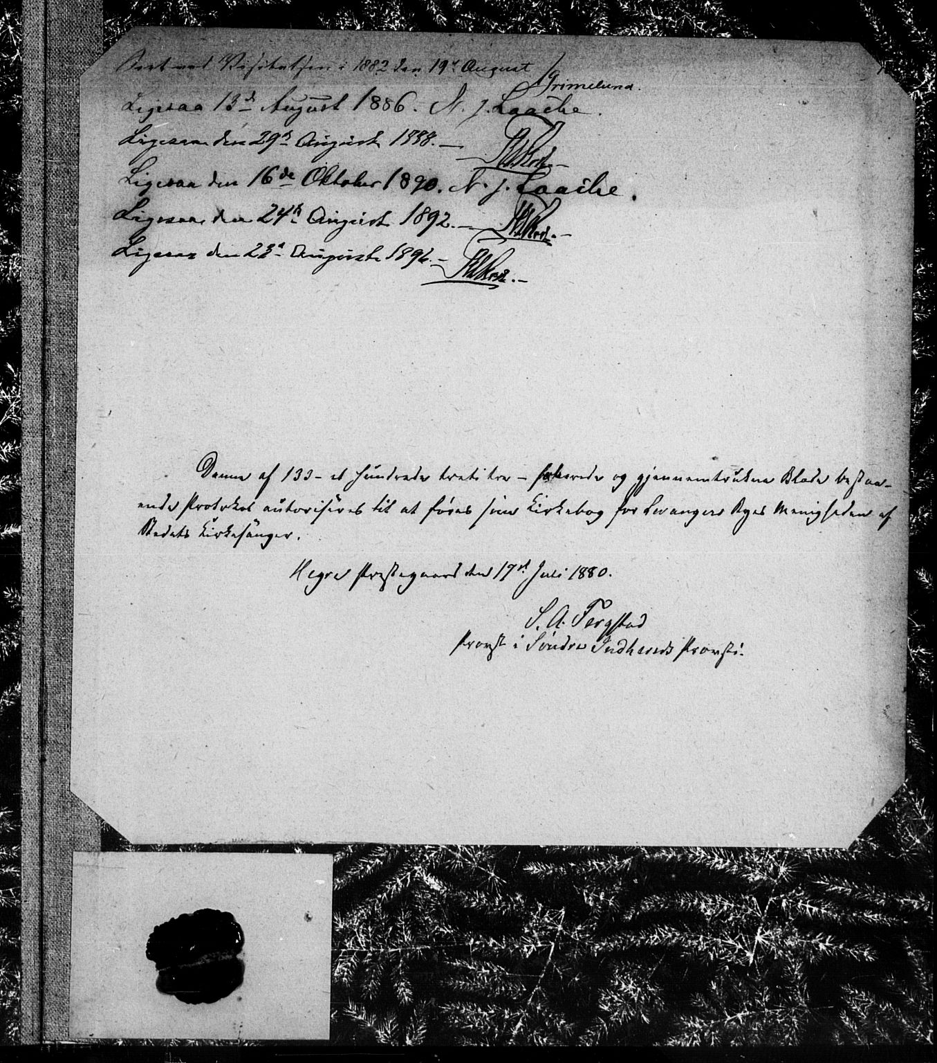 Ministerialprotokoller, klokkerbøker og fødselsregistre - Nord-Trøndelag, SAT/A-1458/720/L0192: Parish register (copy) no. 720C01, 1880-1917