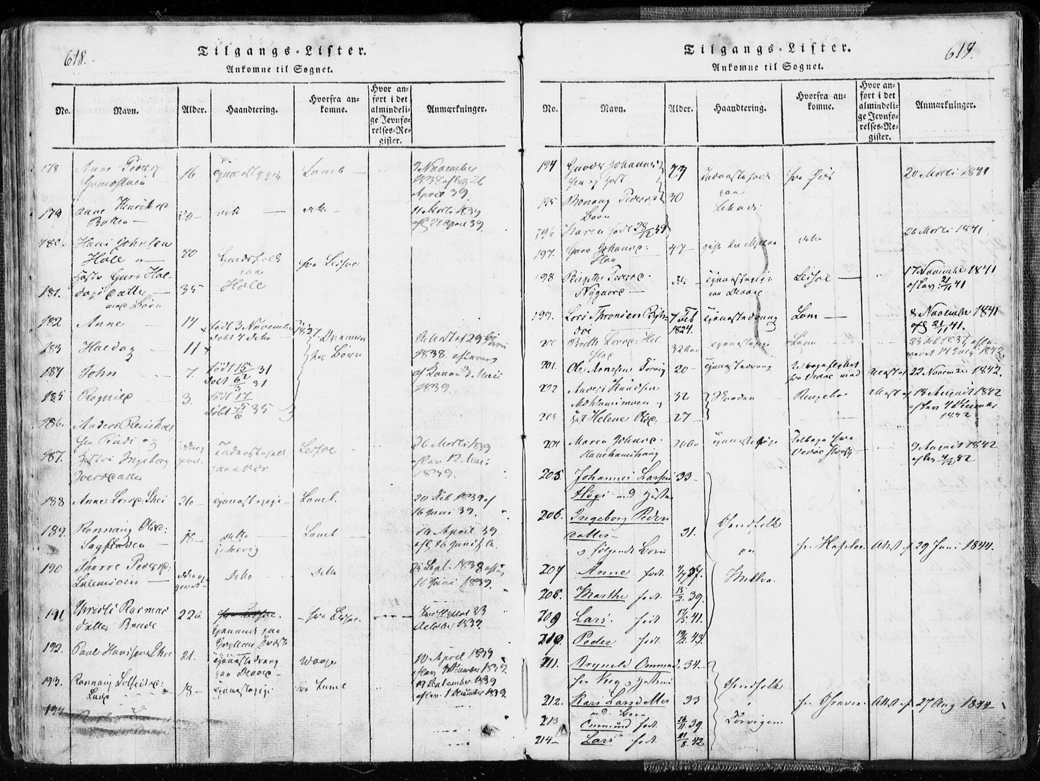 Ministerialprotokoller, klokkerbøker og fødselsregistre - Møre og Romsdal, SAT/A-1454/544/L0571: Parish register (official) no. 544A04, 1818-1853, p. 618-619