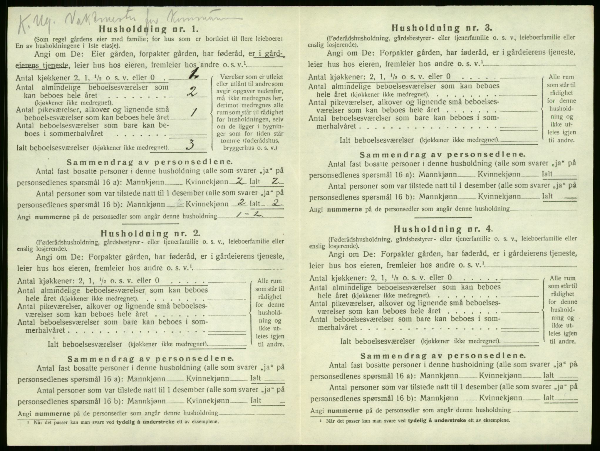 SAKO, 1920 census for Sandeherred, 1920, p. 2036