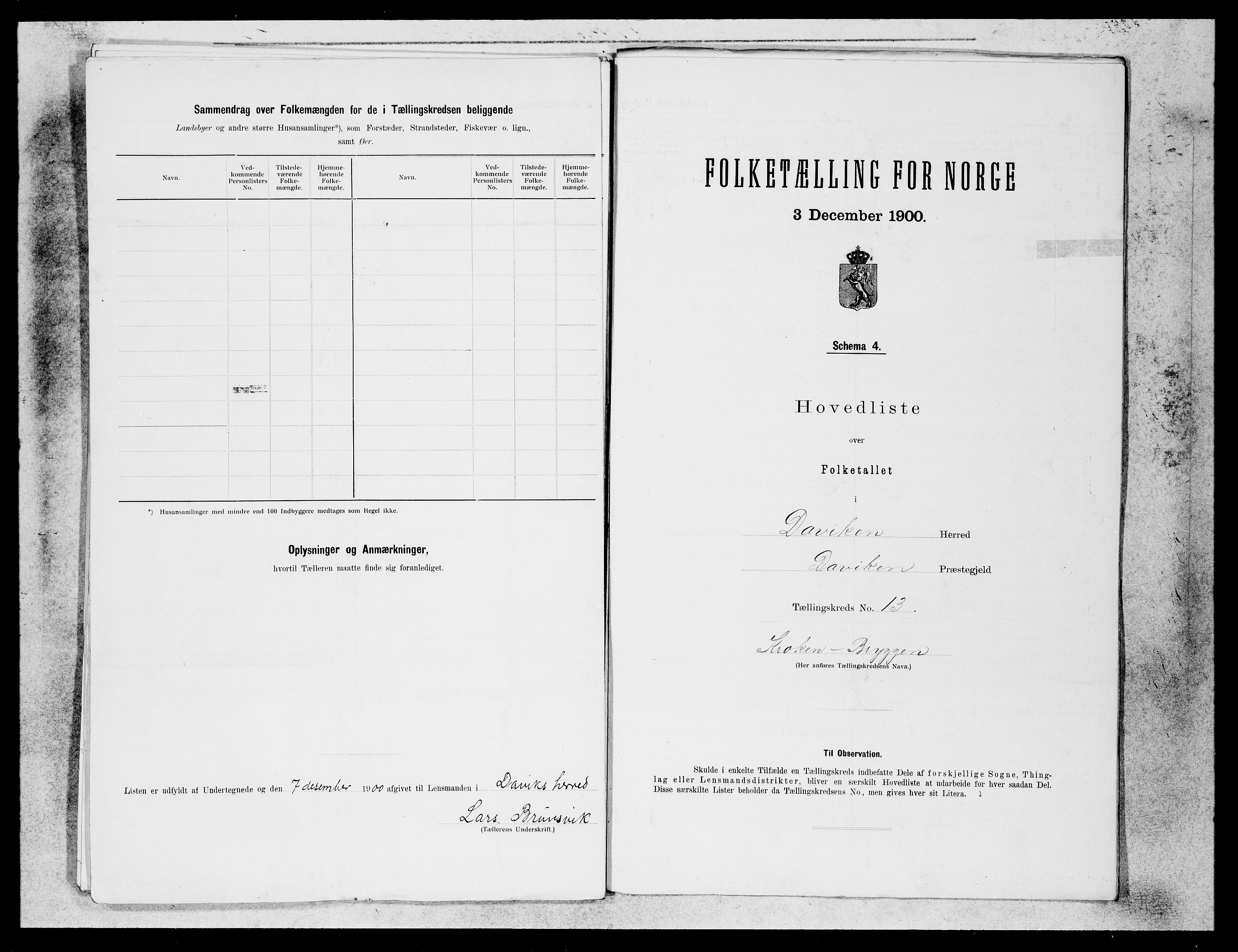 SAB, 1900 census for Davik, 1900, p. 25