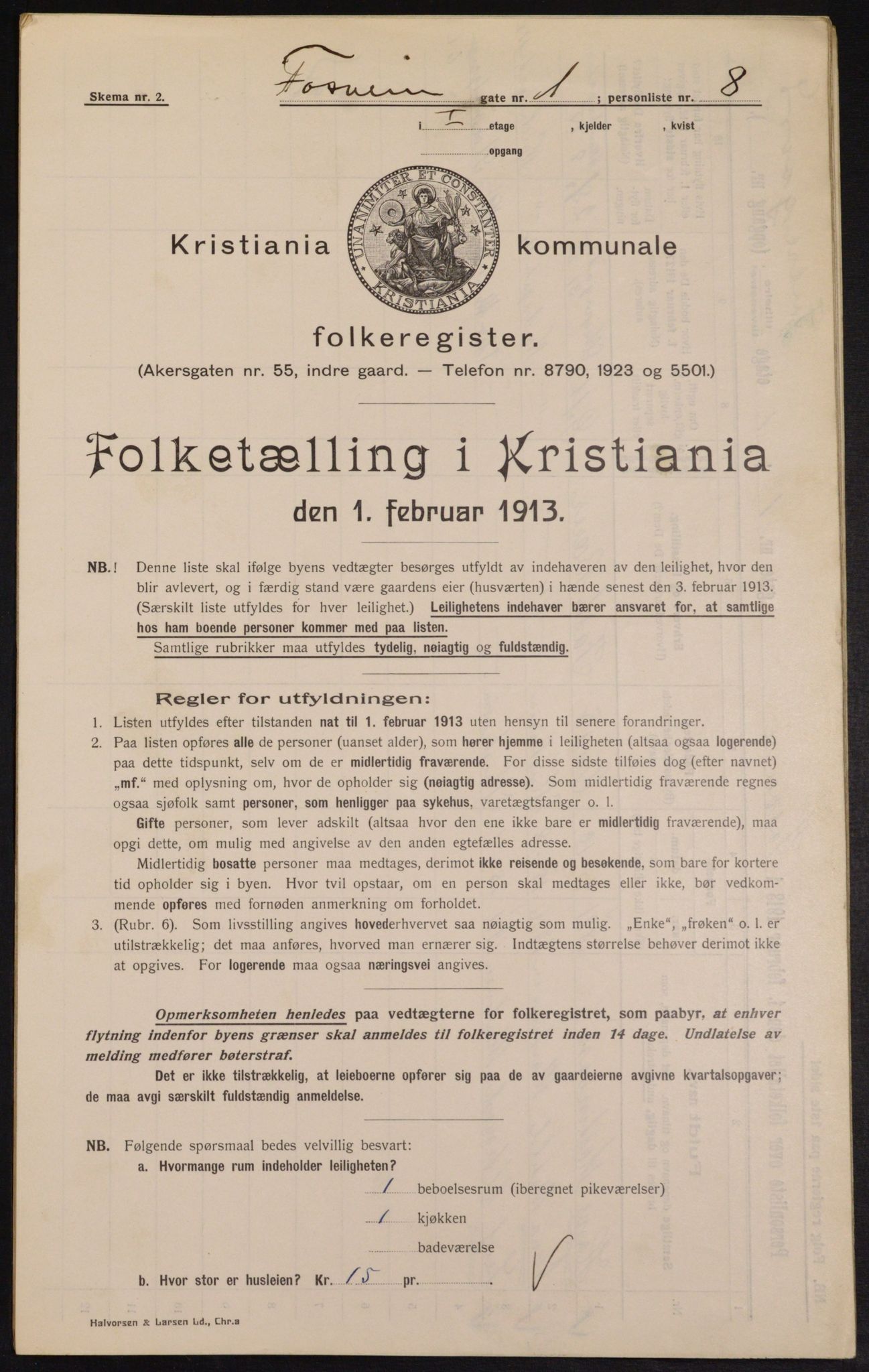 OBA, Municipal Census 1913 for Kristiania, 1913, p. 24828