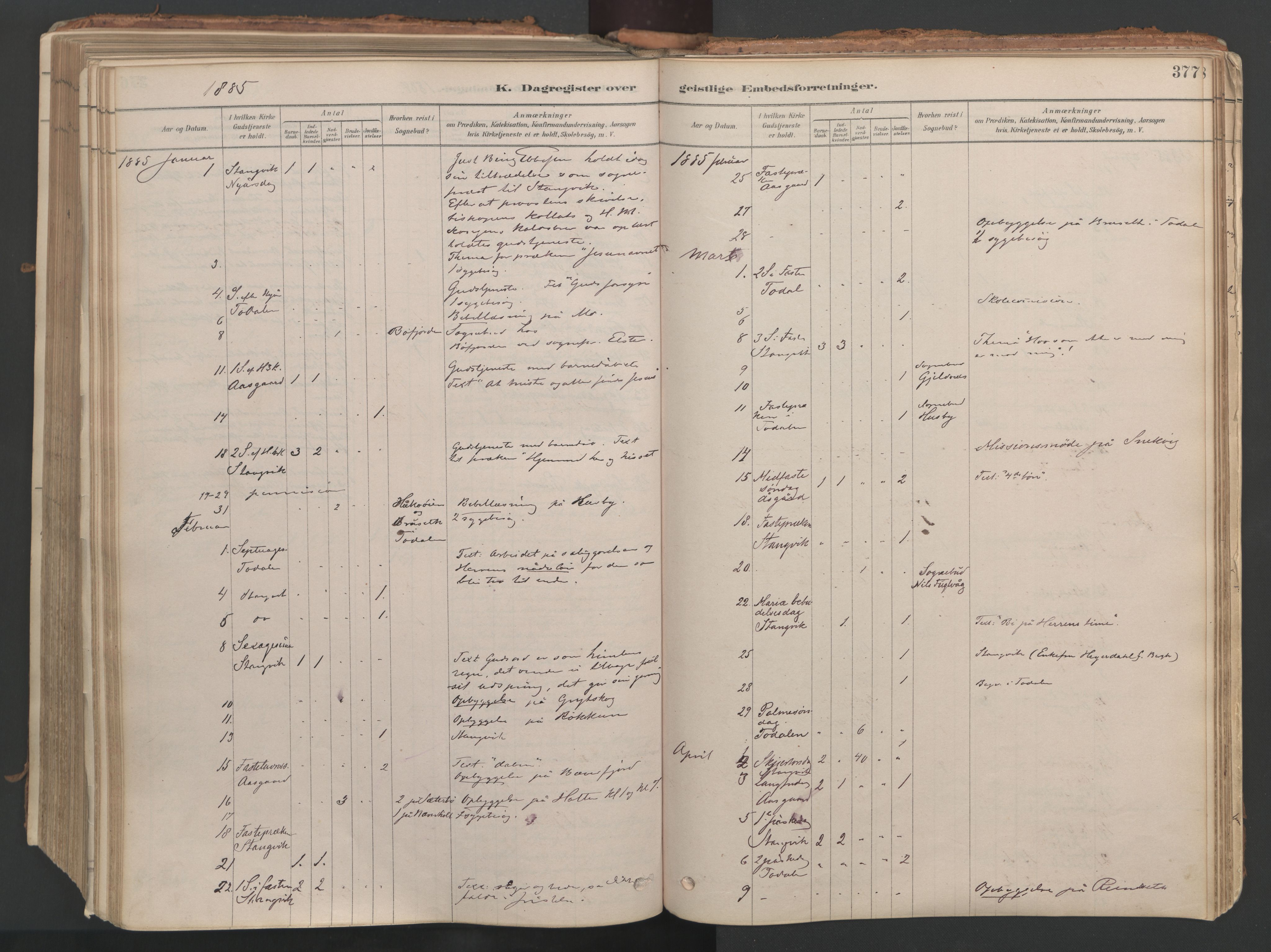 Ministerialprotokoller, klokkerbøker og fødselsregistre - Møre og Romsdal, AV/SAT-A-1454/592/L1029: Parish register (official) no. 592A07, 1879-1902, p. 377