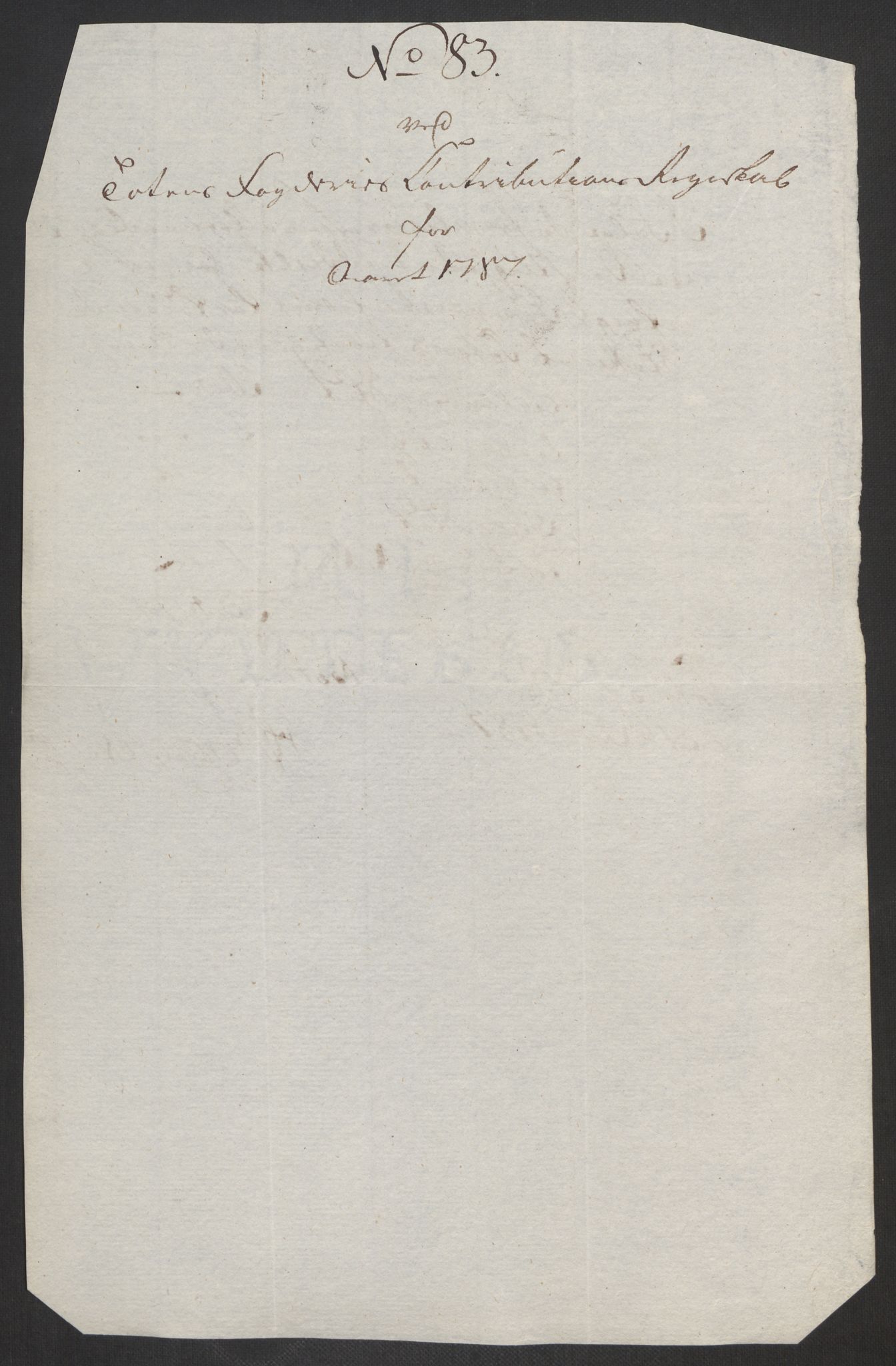 Rentekammeret inntil 1814, Reviderte regnskaper, Fogderegnskap, AV/RA-EA-4092/R19/L1374: Fogderegnskap Toten, Hadeland og Vardal, 1787, p. 258