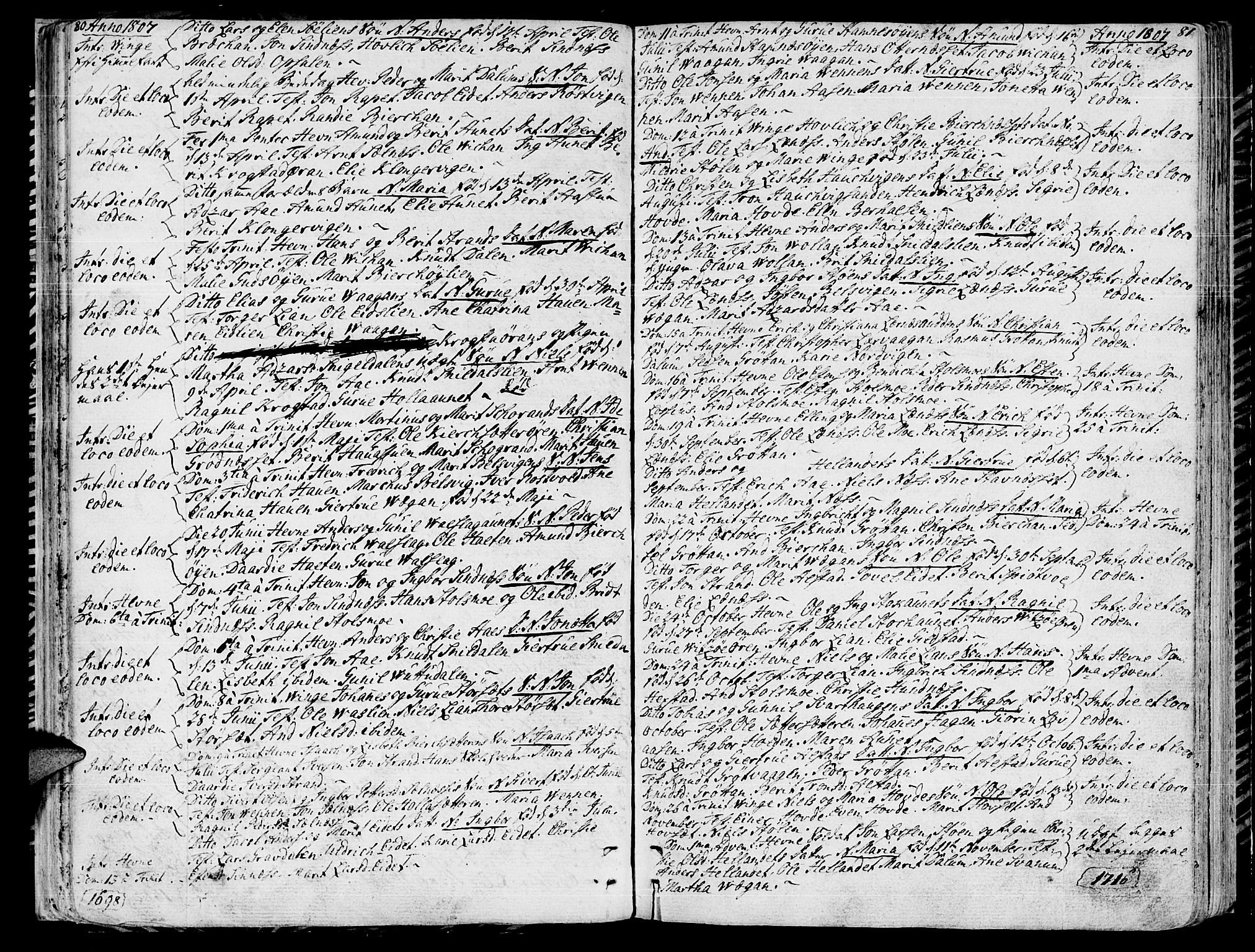 Ministerialprotokoller, klokkerbøker og fødselsregistre - Sør-Trøndelag, SAT/A-1456/630/L0490: Parish register (official) no. 630A03, 1795-1818, p. 80-81