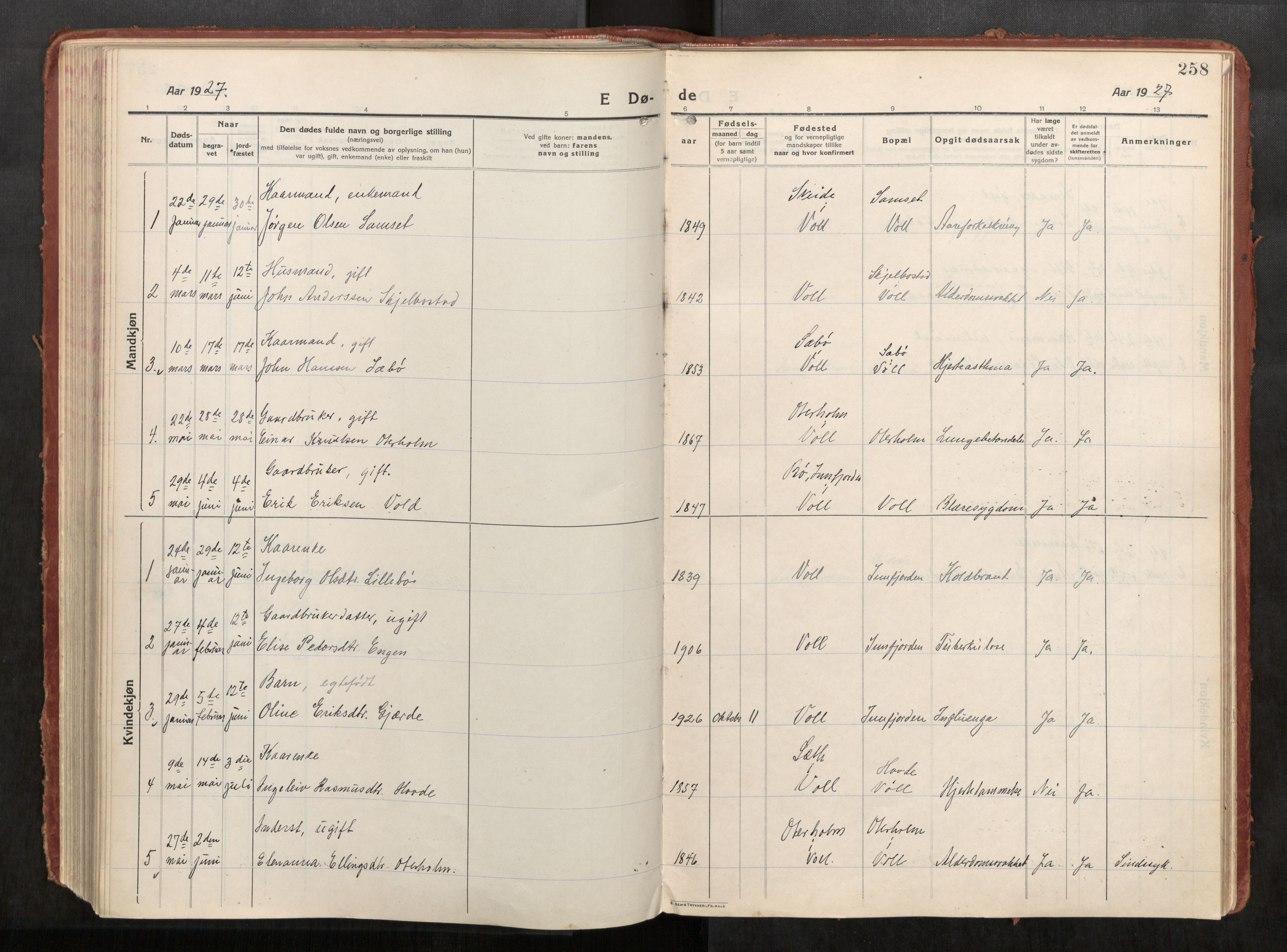 Eid sokneprestkontor, AV/SAT-A-1254: Parish register (official) no. 543A04, 1916-1956, p. 258