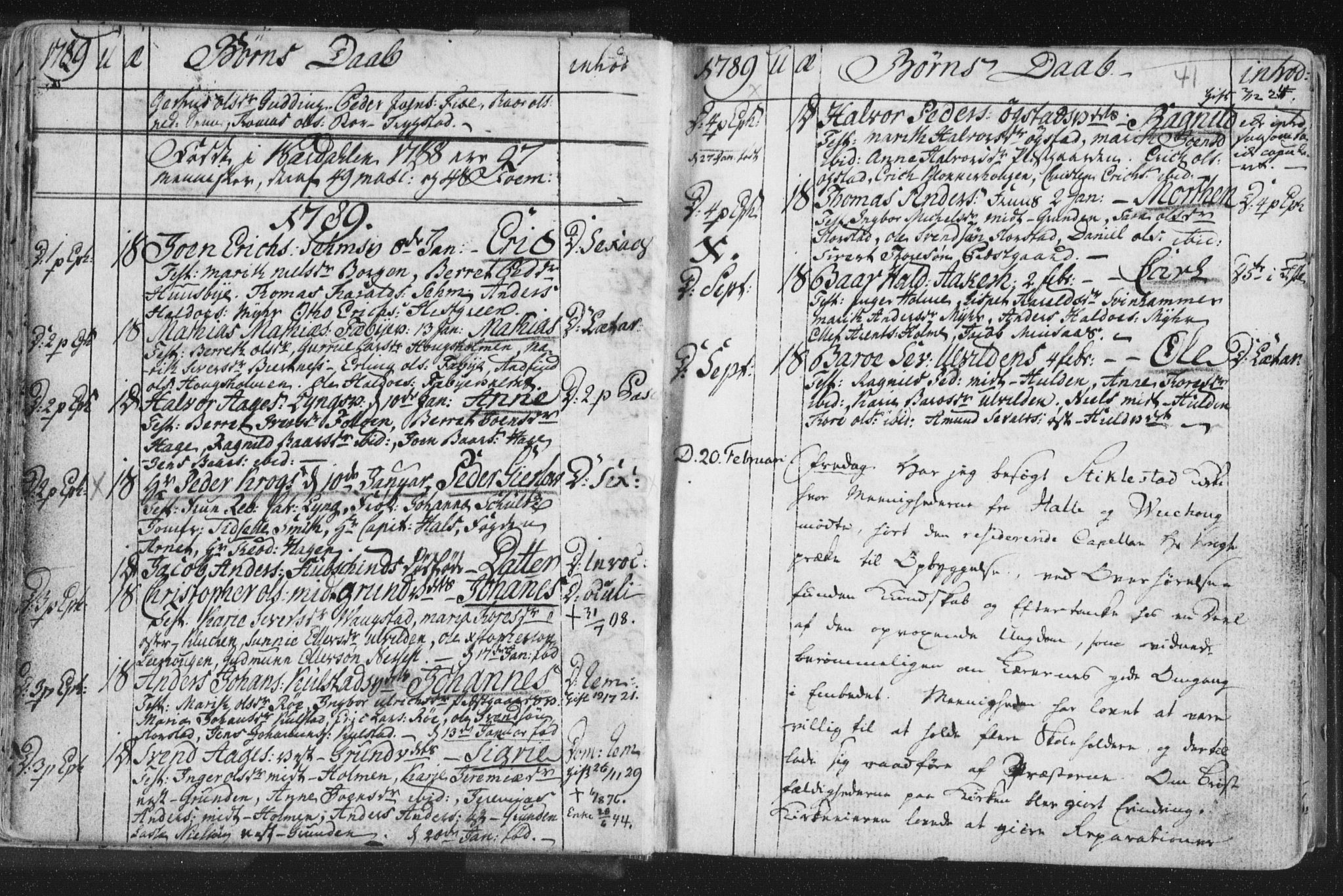 Ministerialprotokoller, klokkerbøker og fødselsregistre - Nord-Trøndelag, SAT/A-1458/723/L0232: Parish register (official) no. 723A03, 1781-1804, p. 41
