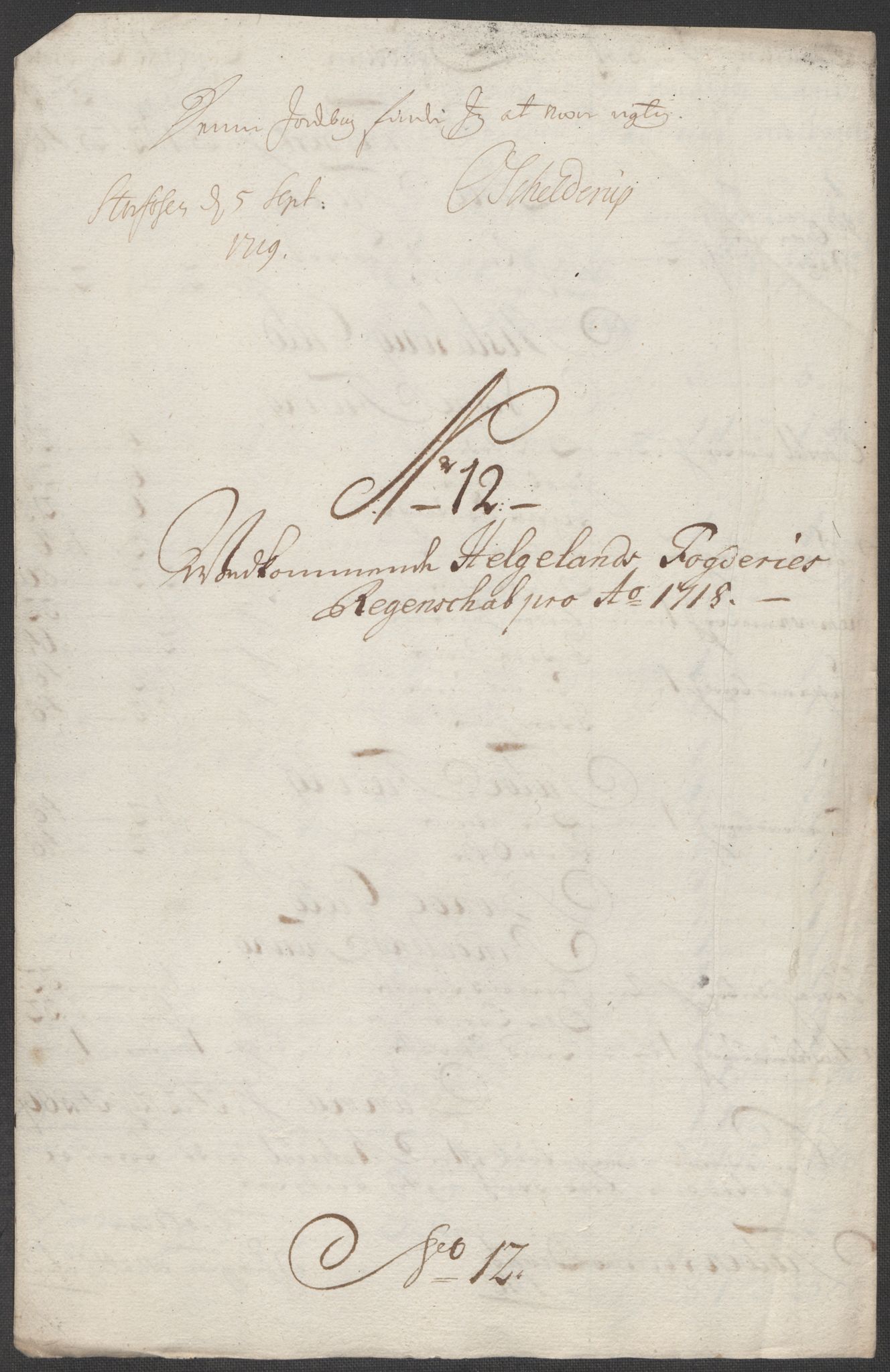 Rentekammeret inntil 1814, Reviderte regnskaper, Fogderegnskap, RA/EA-4092/R65/L4516: Fogderegnskap Helgeland, 1718, p. 181