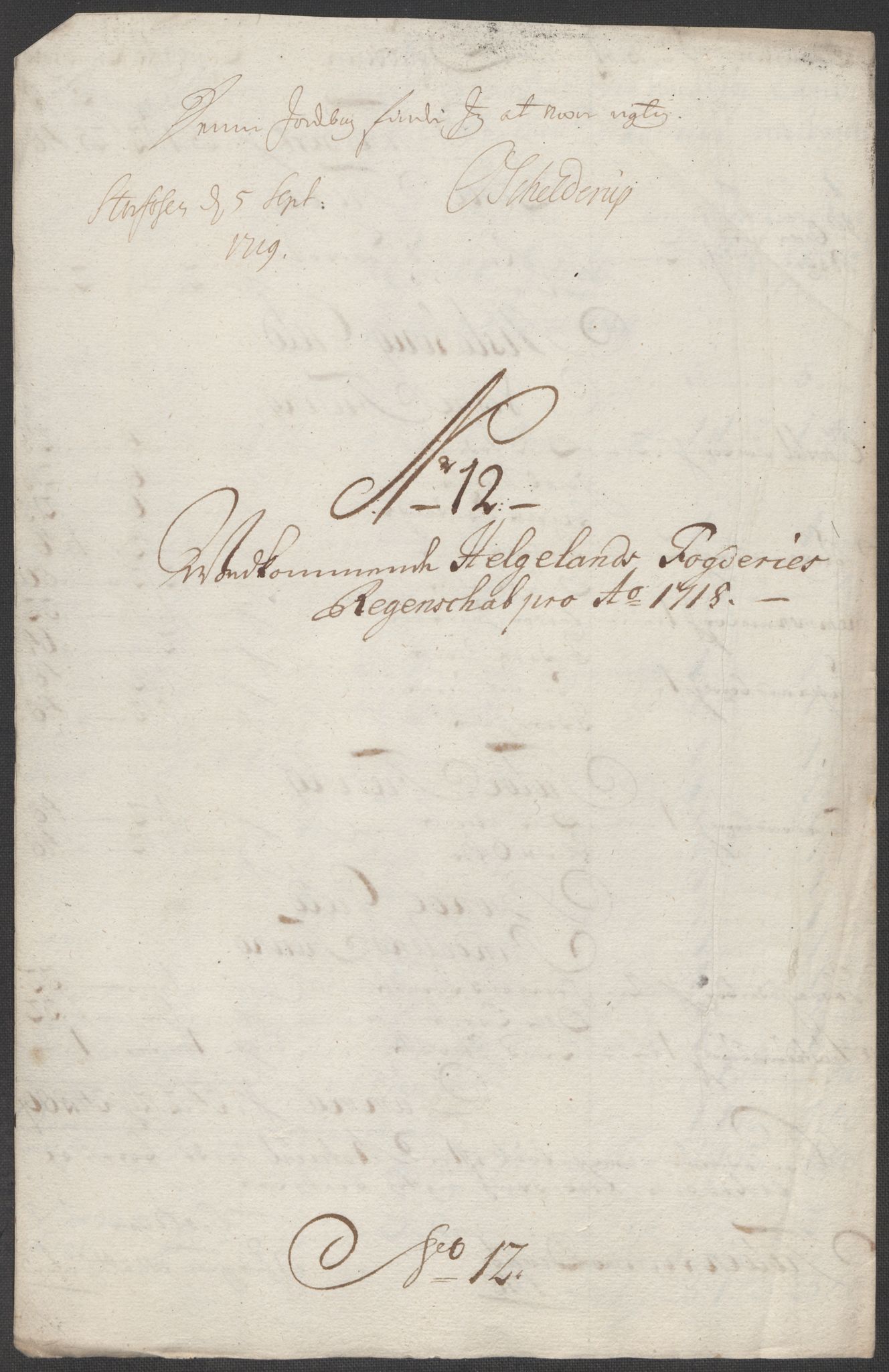 Rentekammeret inntil 1814, Reviderte regnskaper, Fogderegnskap, AV/RA-EA-4092/R65/L4516: Fogderegnskap Helgeland, 1718, p. 181