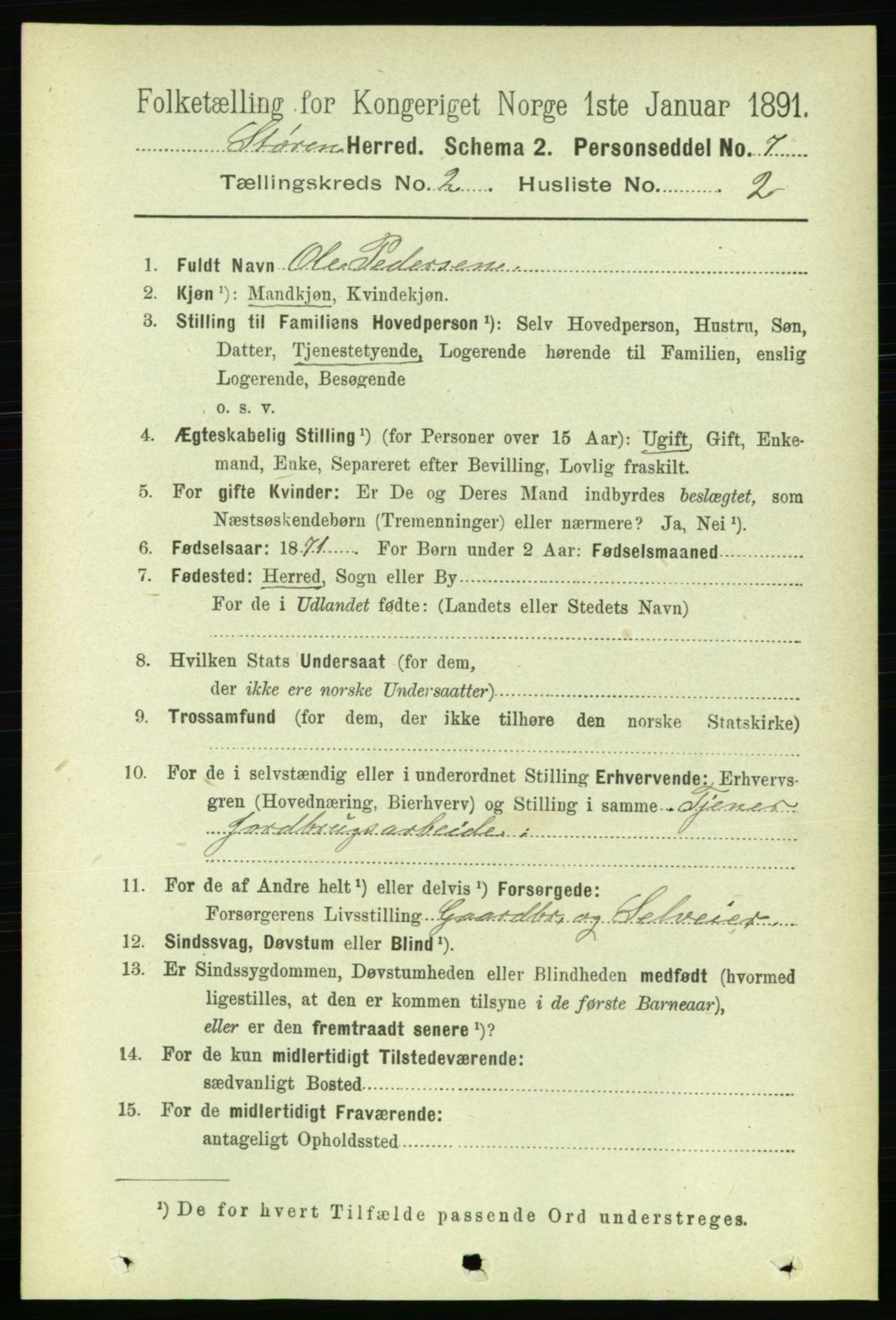 RA, 1891 census for 1648 Støren, 1891, p. 425