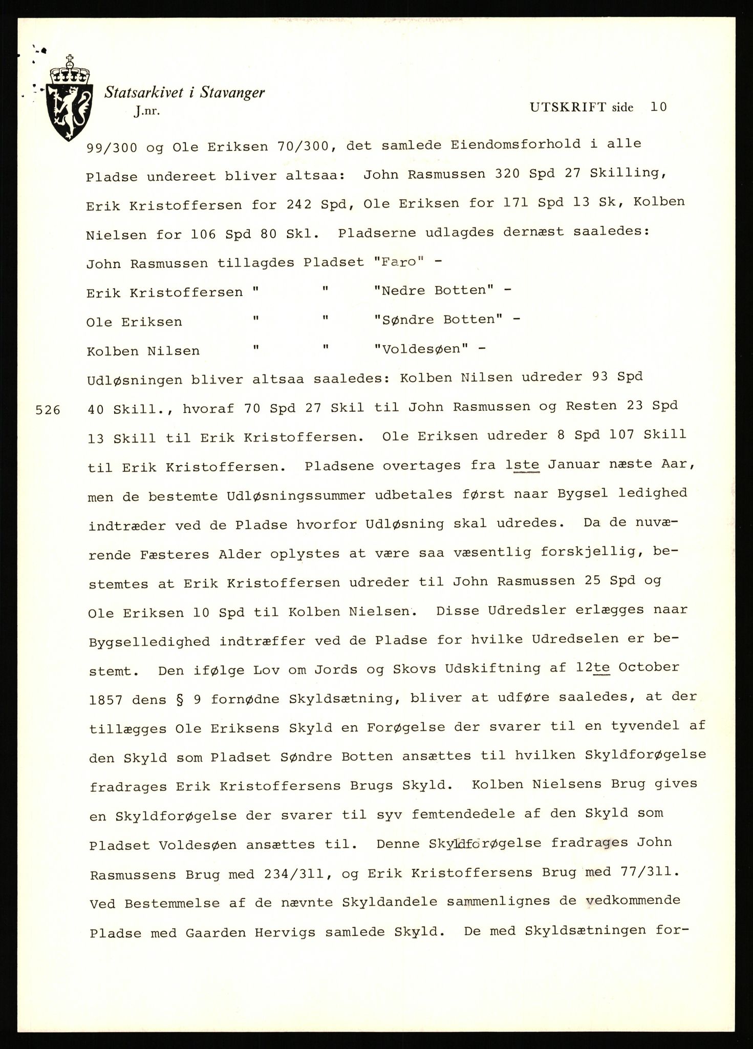 Statsarkivet i Stavanger, AV/SAST-A-101971/03/Y/Yj/L0036: Avskrifter sortert etter gårdsnavn: Hervik - Hetland i Høyland, 1750-1930, p. 64