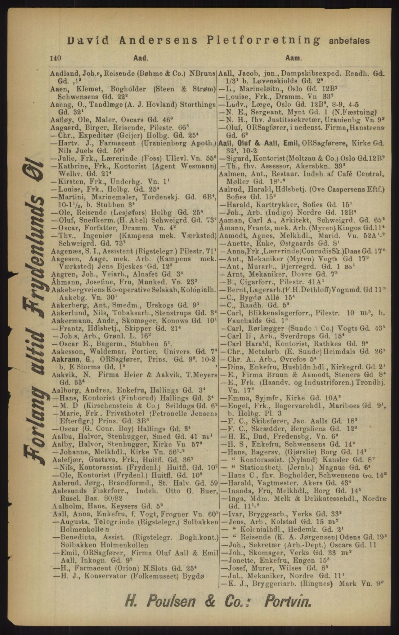 Kristiania/Oslo adressebok, PUBL/-, 1902, p. 140