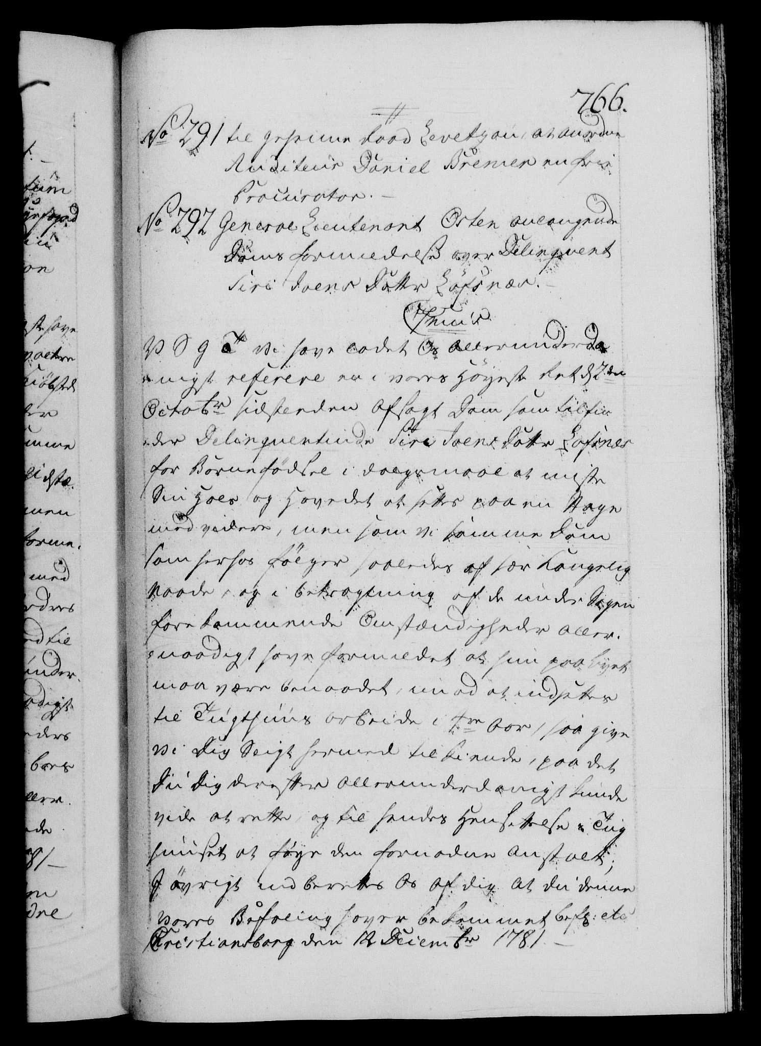 Danske Kanselli 1572-1799, AV/RA-EA-3023/F/Fc/Fca/Fcab/L0042: Norske tegnelser, 1777-1781, p. 766a