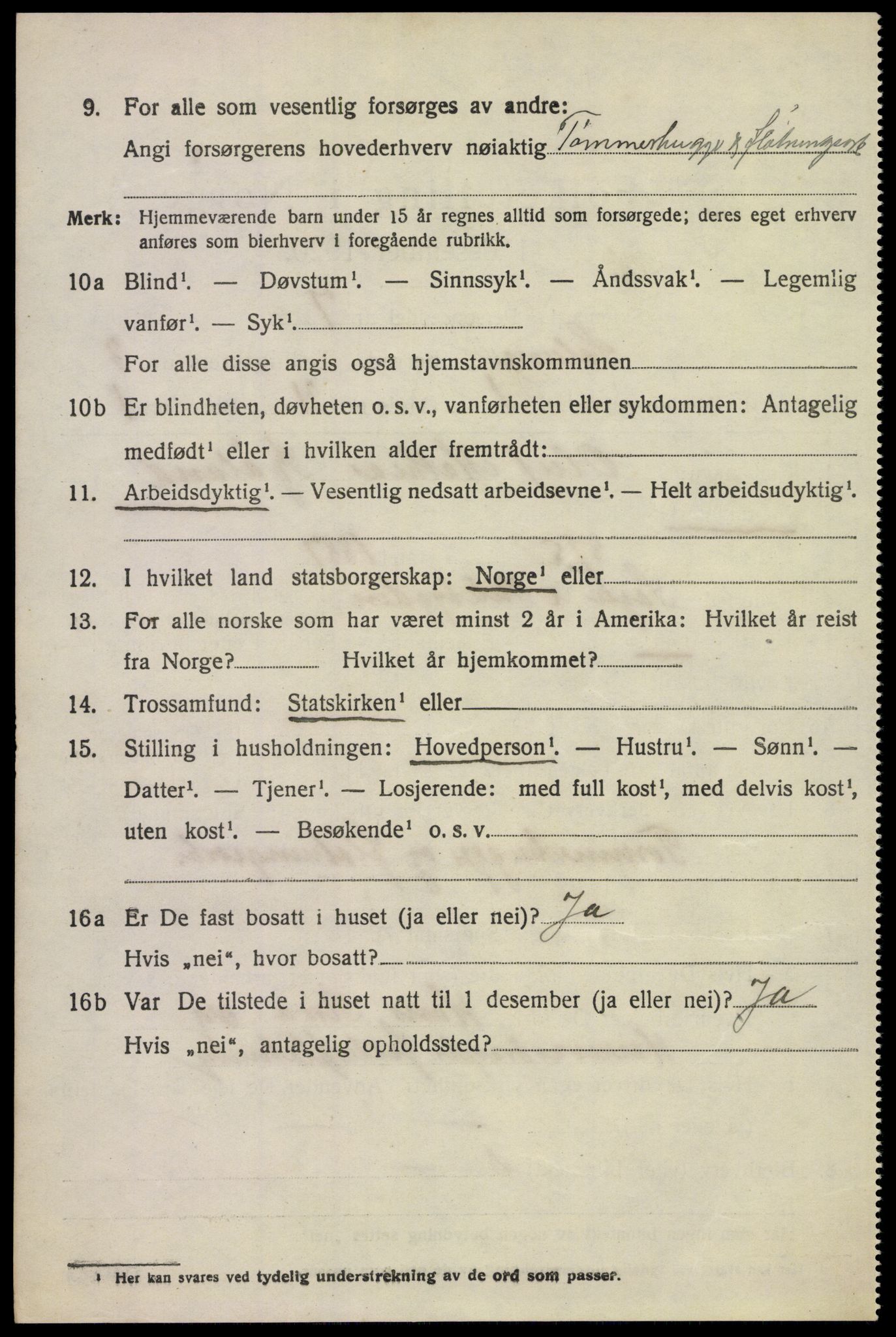SAKO, 1920 census for Solum, 1920, p. 7691