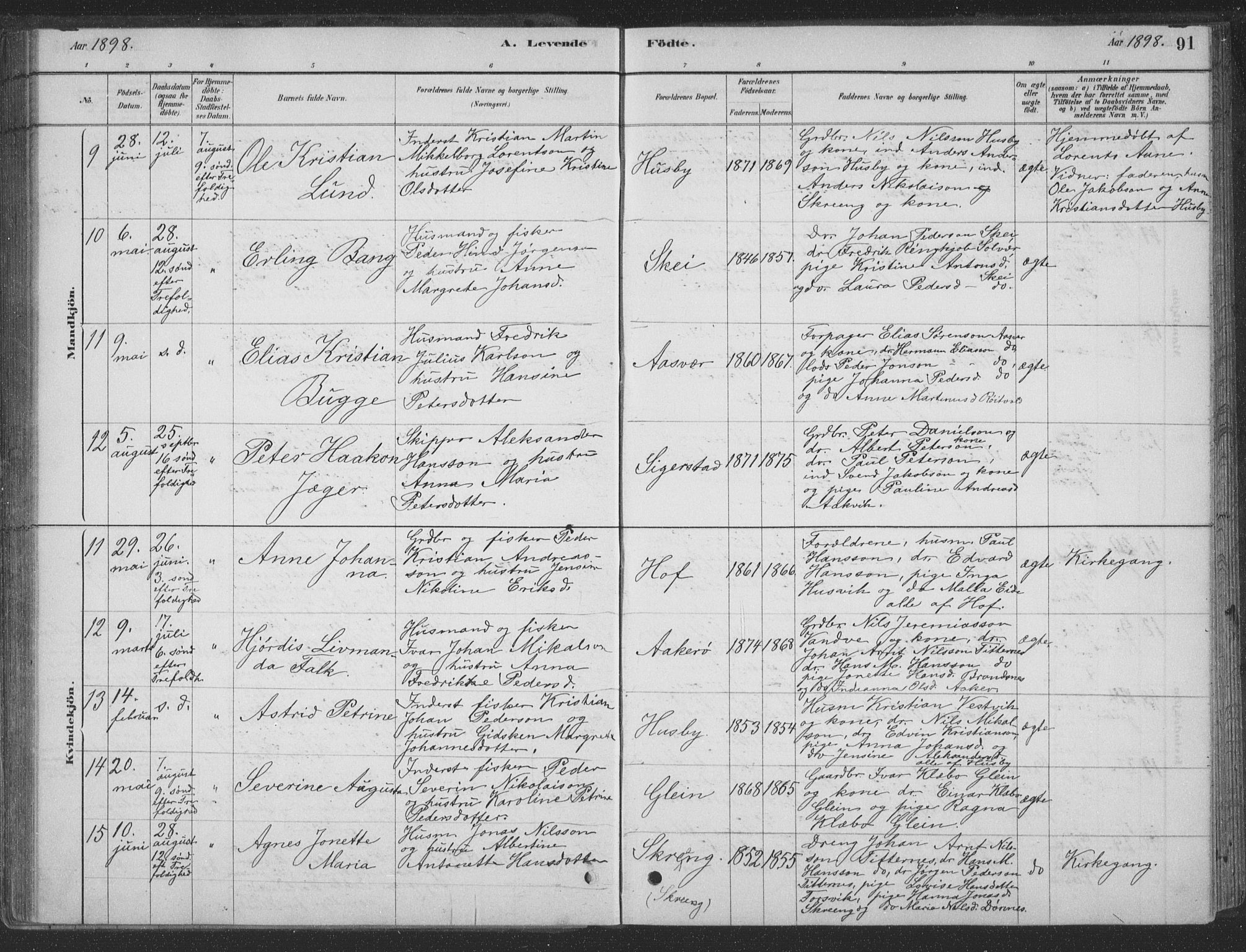 Ministerialprotokoller, klokkerbøker og fødselsregistre - Nordland, AV/SAT-A-1459/835/L0532: Parish register (copy) no. 835C04, 1880-1905, p. 91