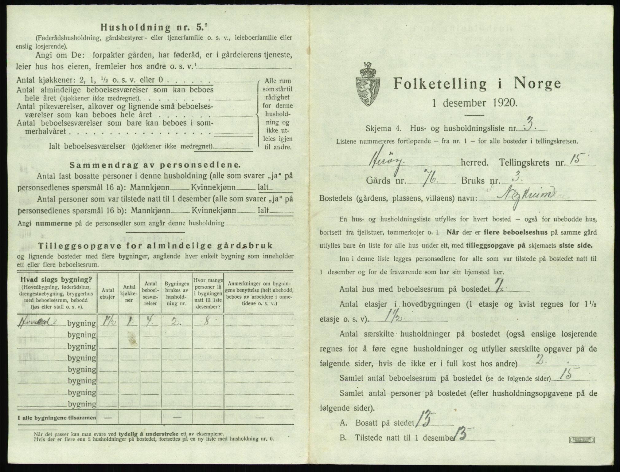 SAT, 1920 census for Herøy (MR), 1920, p. 1229