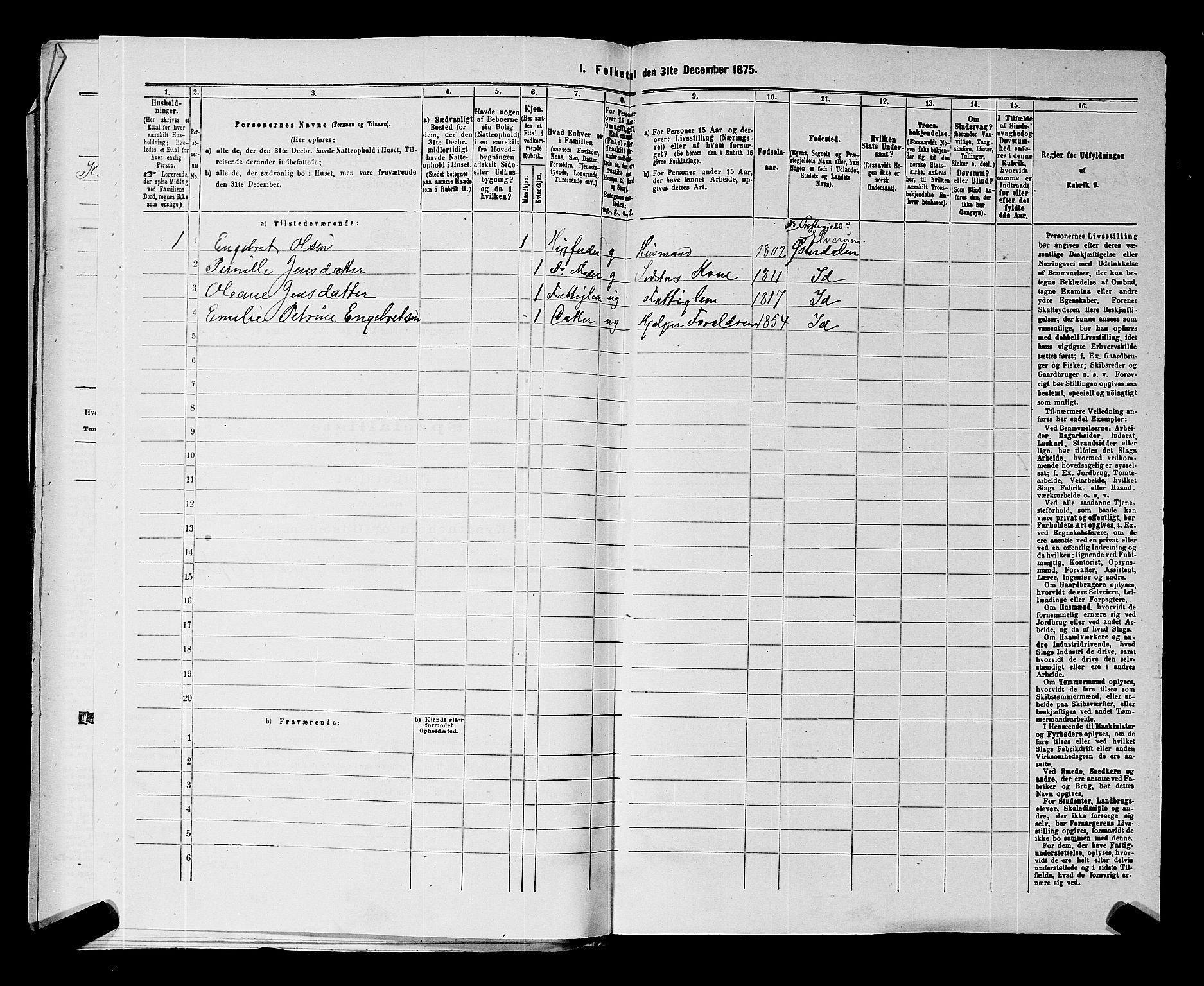 RA, 1875 census for 0117P Idd, 1875, p. 401