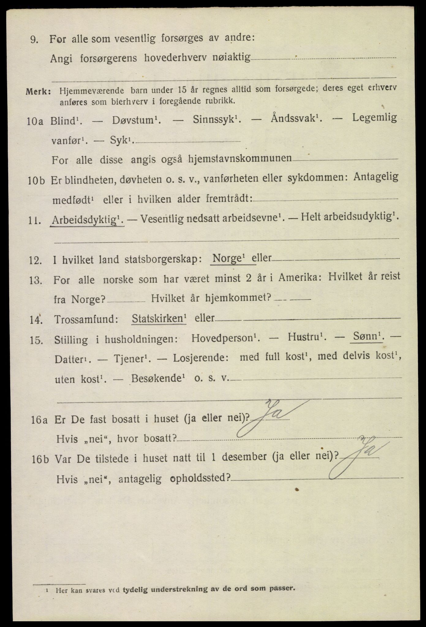 SAH, 1920 census for Vinger, 1920, p. 12175