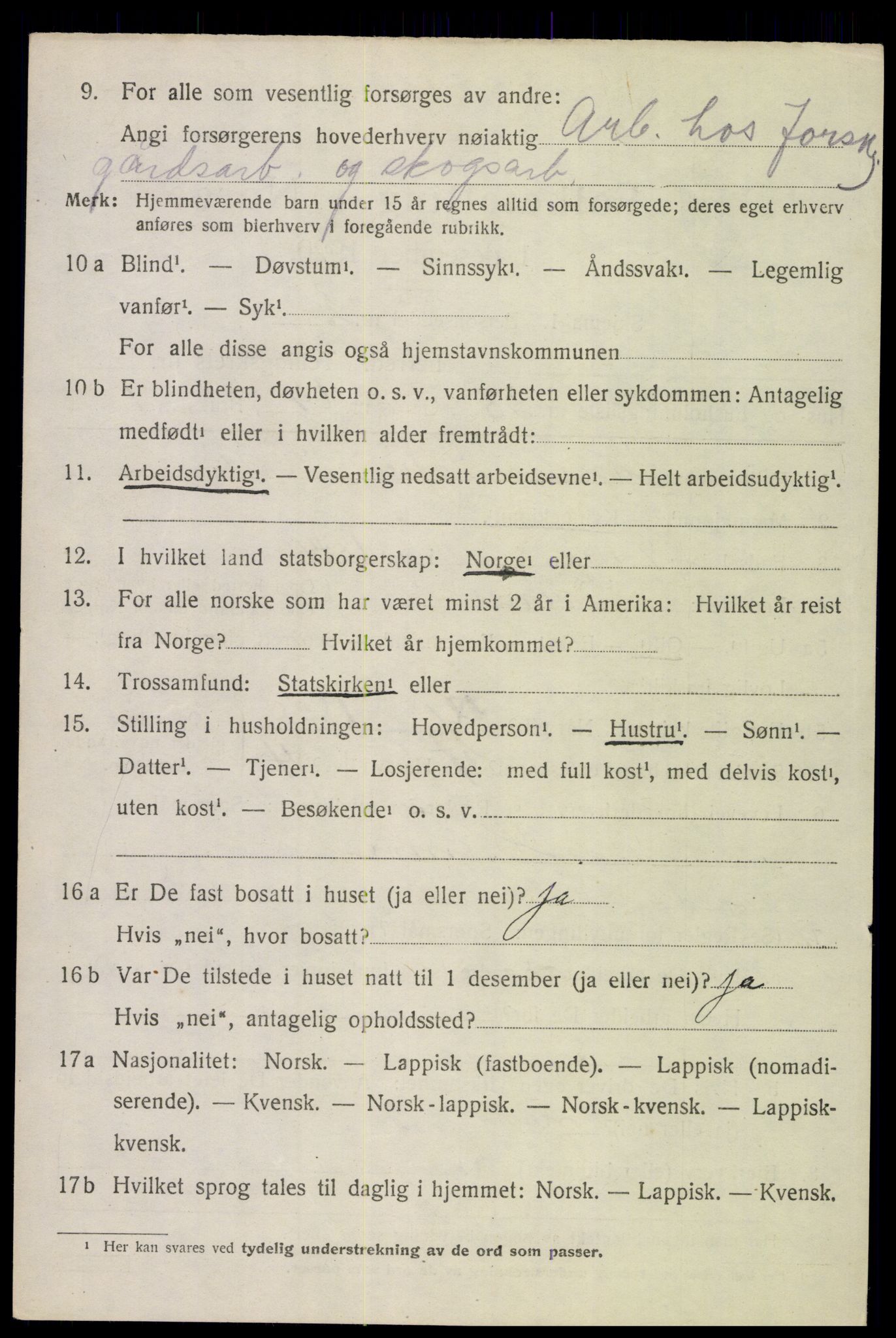 SAT, 1920 census for Evenes, 1920, p. 12649