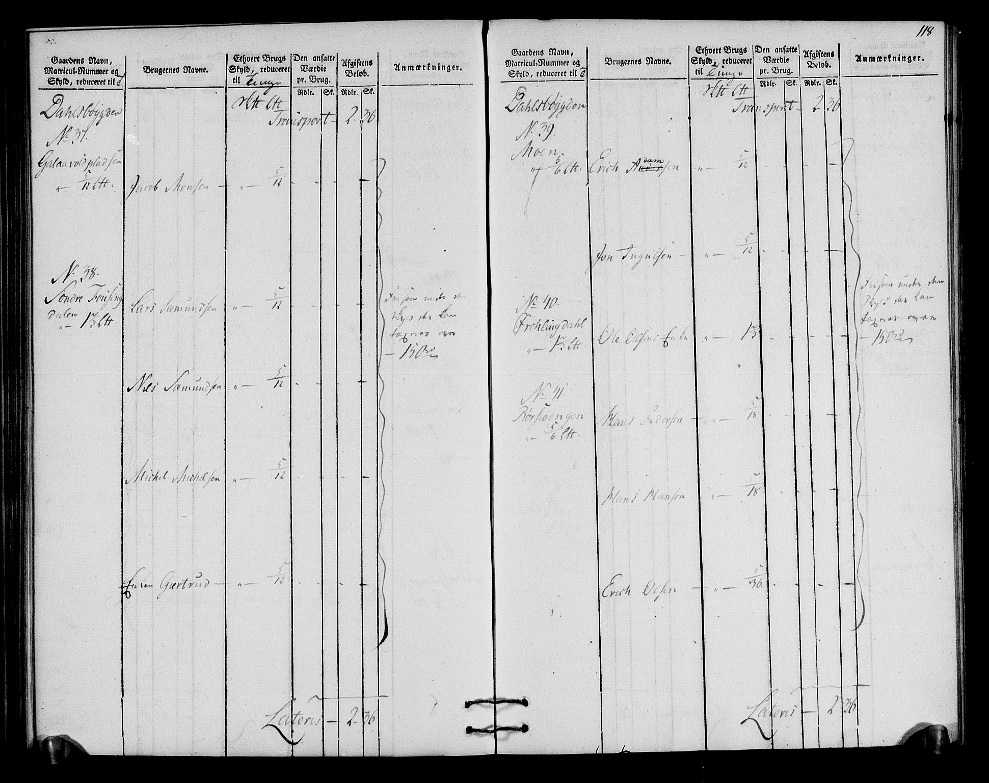 Rentekammeret inntil 1814, Realistisk ordnet avdeling, AV/RA-EA-4070/N/Ne/Nea/L0030: Østerdal fogderi. Oppebørselsregister, 1803-1804, p. 121