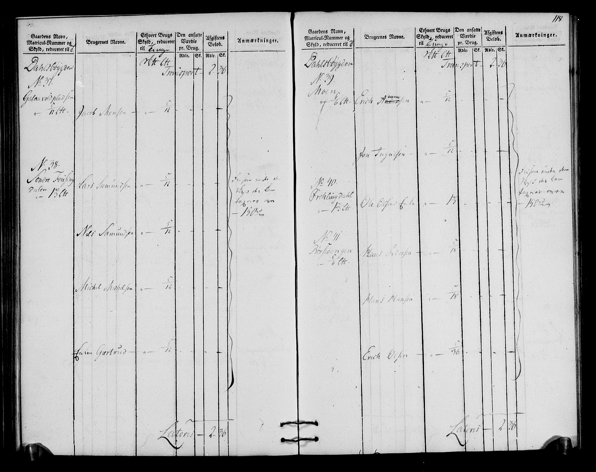 Rentekammeret inntil 1814, Realistisk ordnet avdeling, RA/EA-4070/N/Ne/Nea/L0030: Østerdal fogderi. Oppebørselsregister, 1803-1804, p. 121