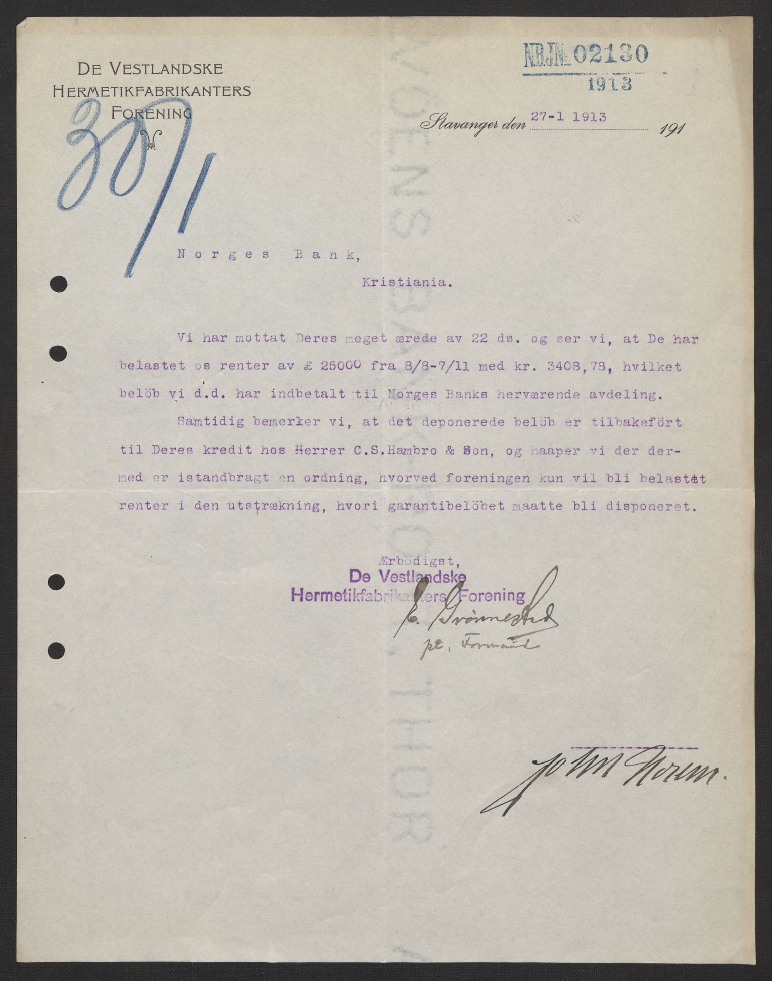 Norges Bank, Direksjonsarkivet I, AV/RA-S-3160/E/L0032: Hovedsetet, 1821-1921, p. 3