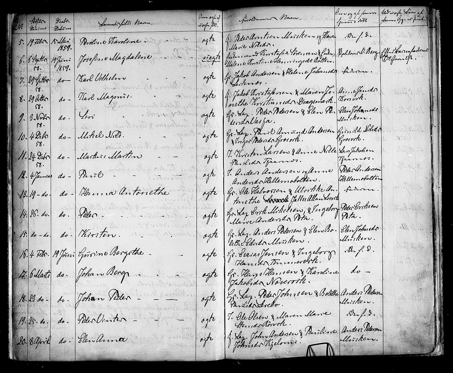 Ministerialprotokoller, klokkerbøker og fødselsregistre - Nordland, AV/SAT-A-1459/861/L0866: Parish register (official) no. 861A01, 1854-1864