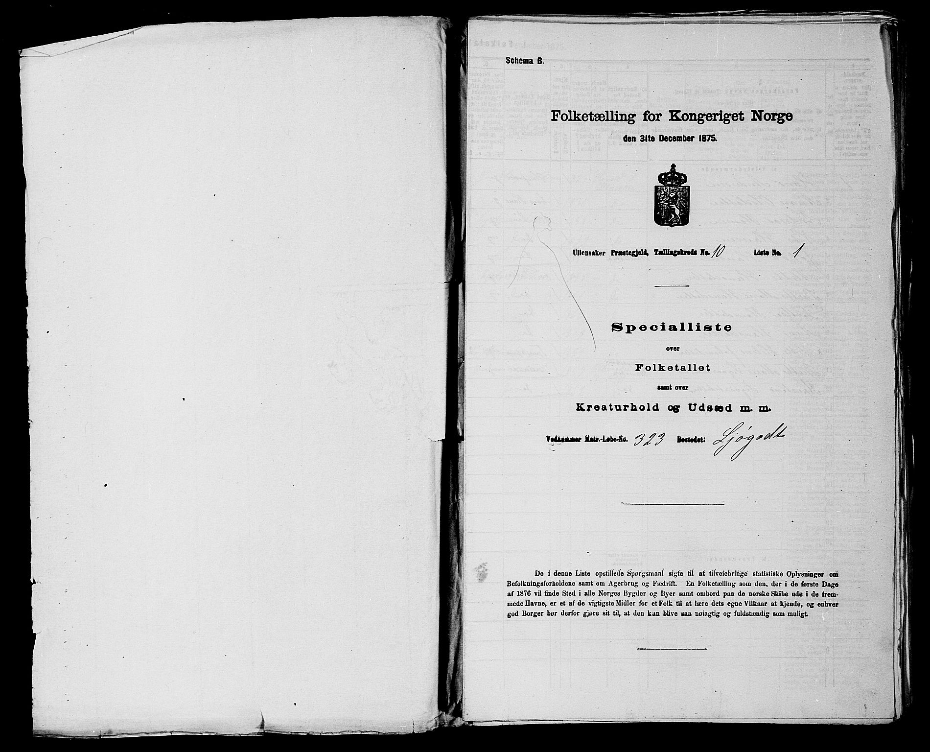 RA, 1875 census for 0235P Ullensaker, 1875, p. 1457