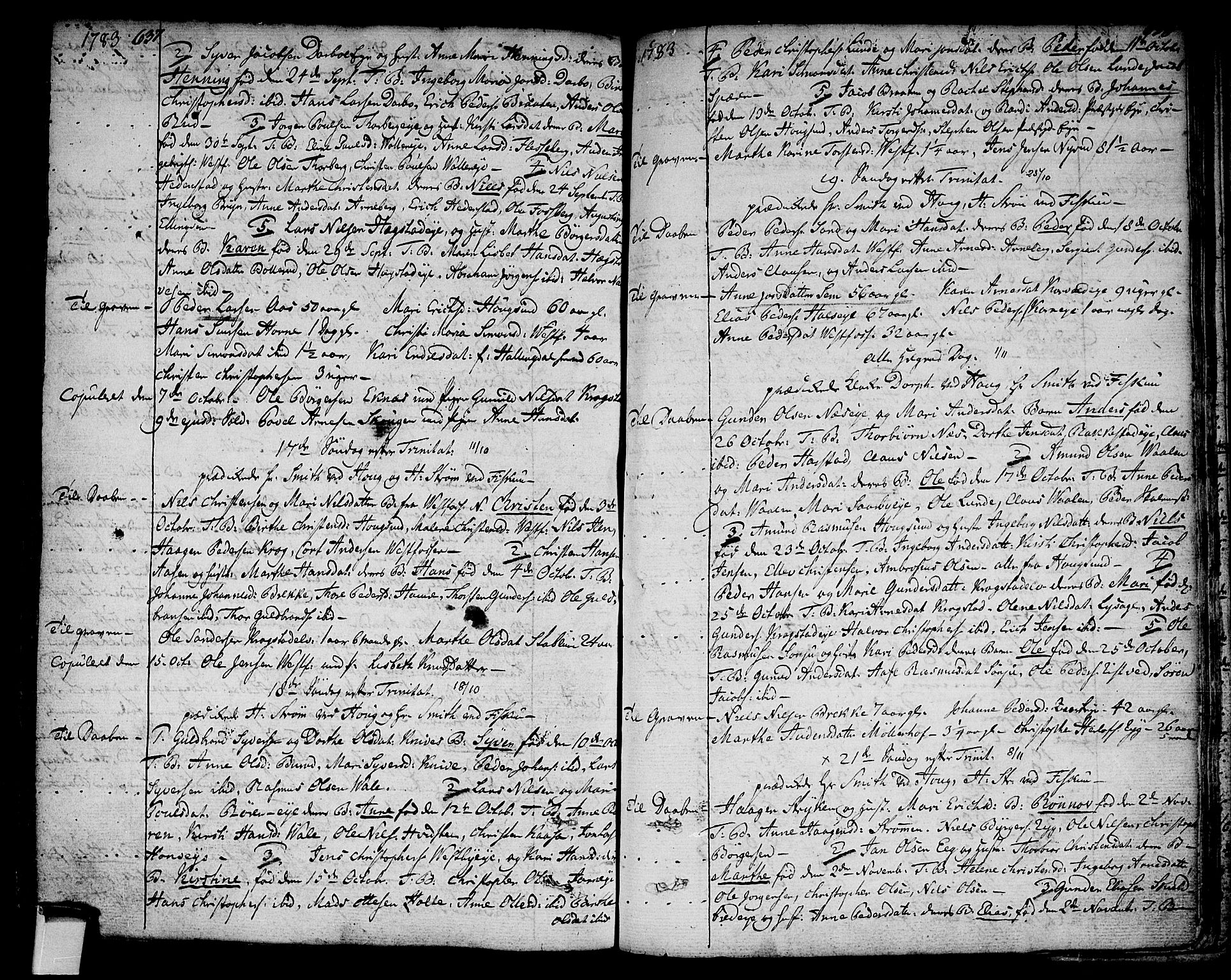 Eiker kirkebøker, AV/SAKO-A-4/F/Fa/L0008: Parish register (official) no. I 8, 1764-1788, p. 637-638