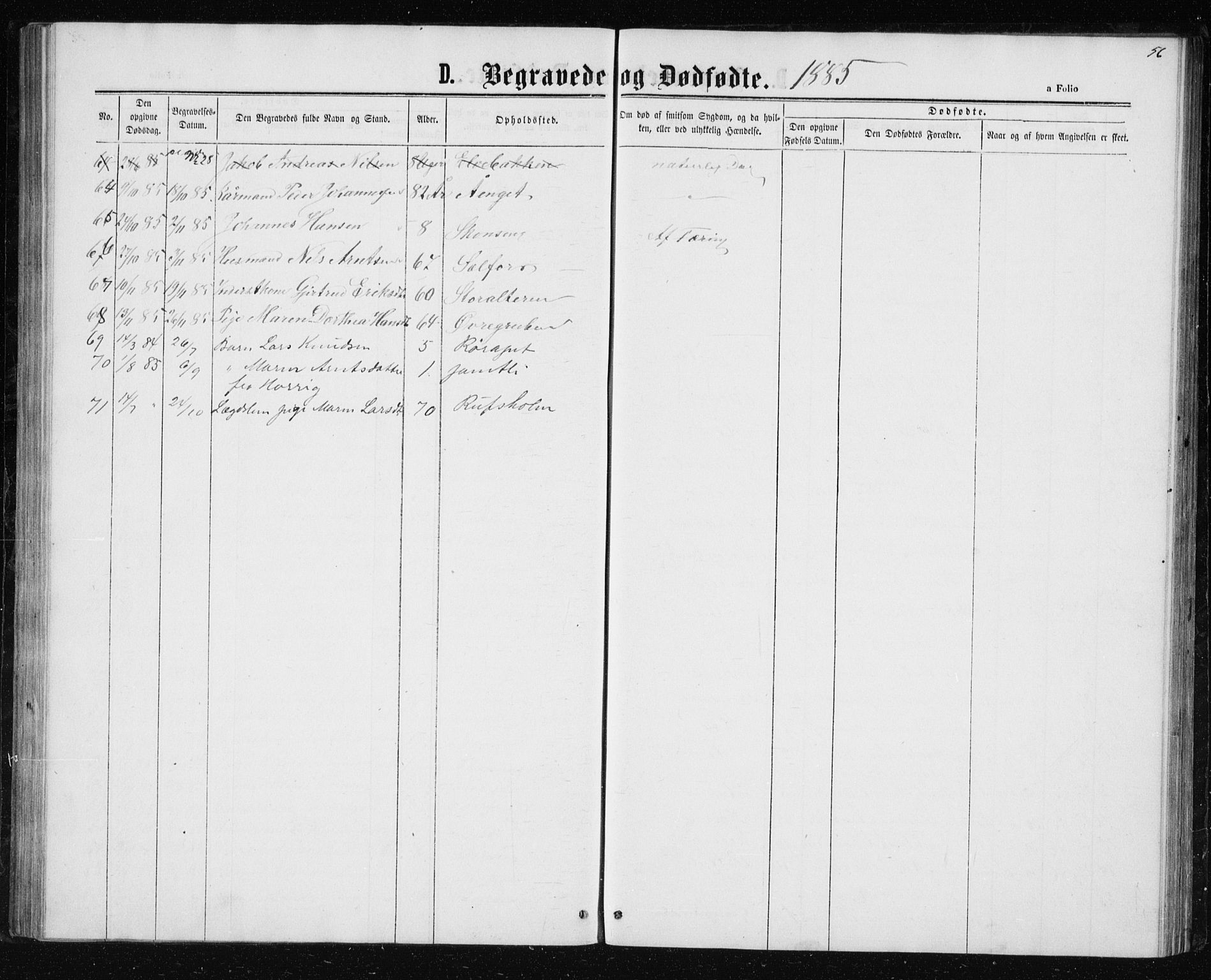 Ministerialprotokoller, klokkerbøker og fødselsregistre - Nordland, AV/SAT-A-1459/827/L0418: Parish register (copy) no. 827C07, 1863-1886, p. 56