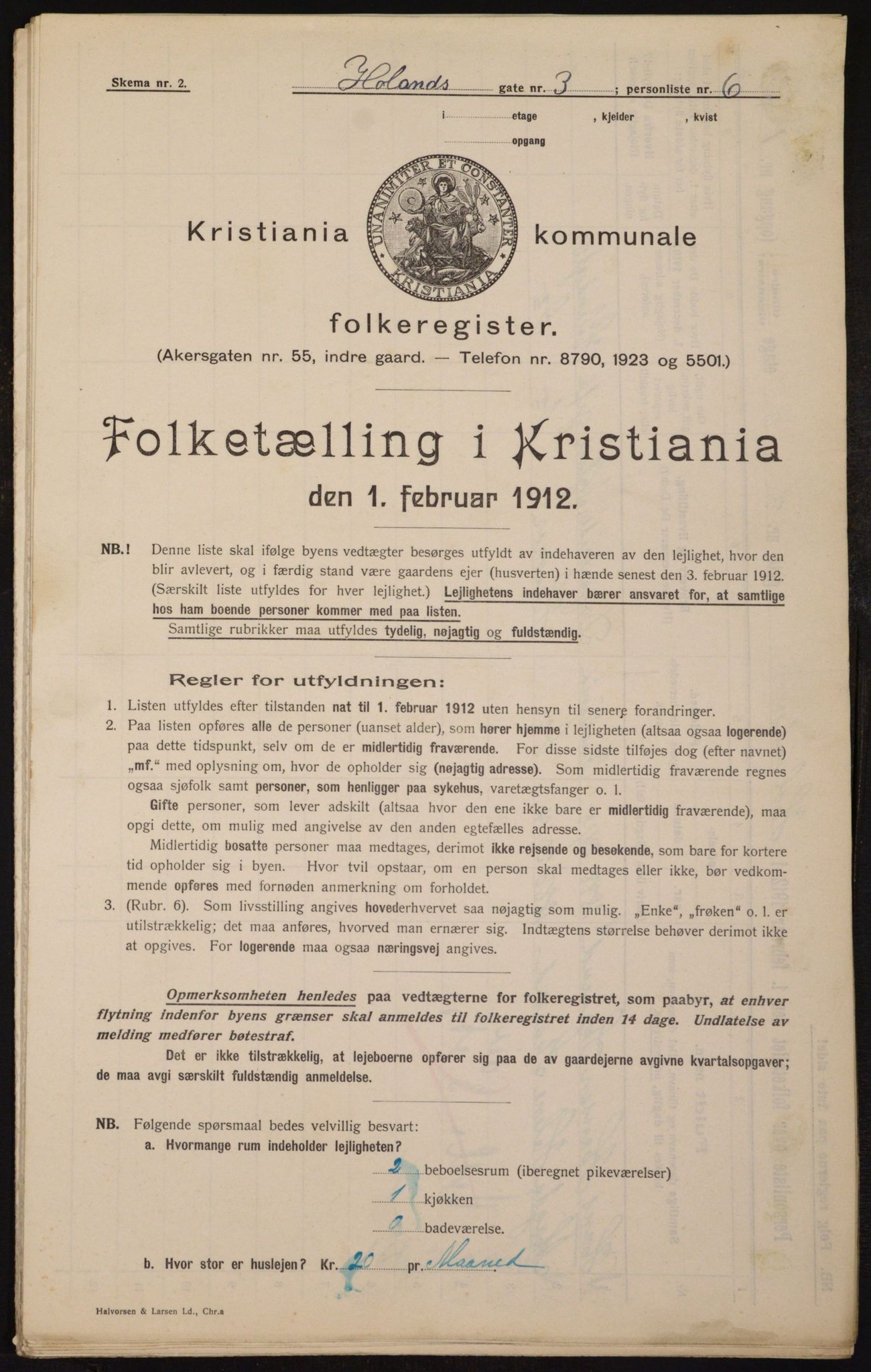 OBA, Municipal Census 1912 for Kristiania, 1912, p. 42701